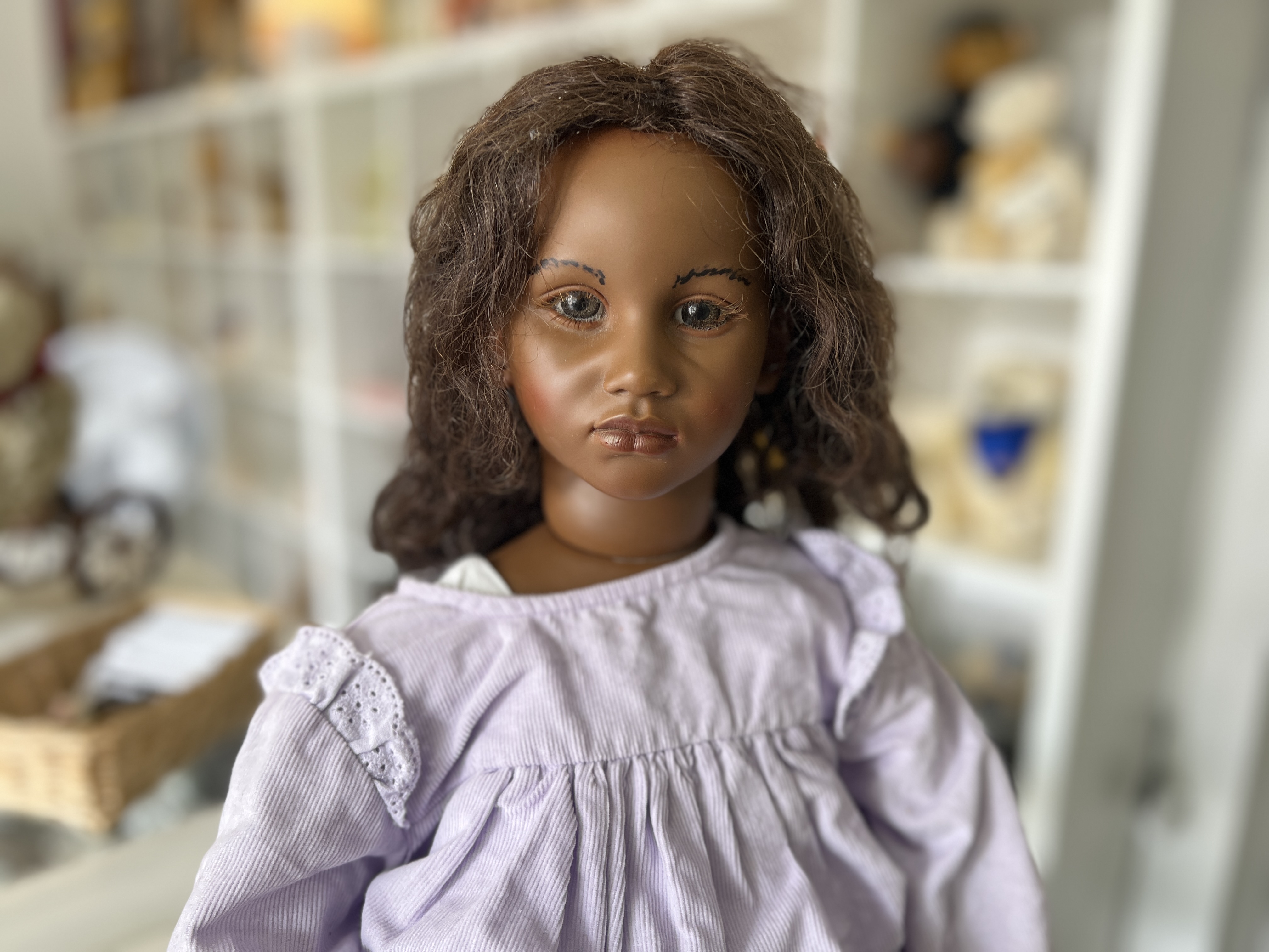  Annette Himstedt Puppe Fatou 60 cm. Top Zustand   