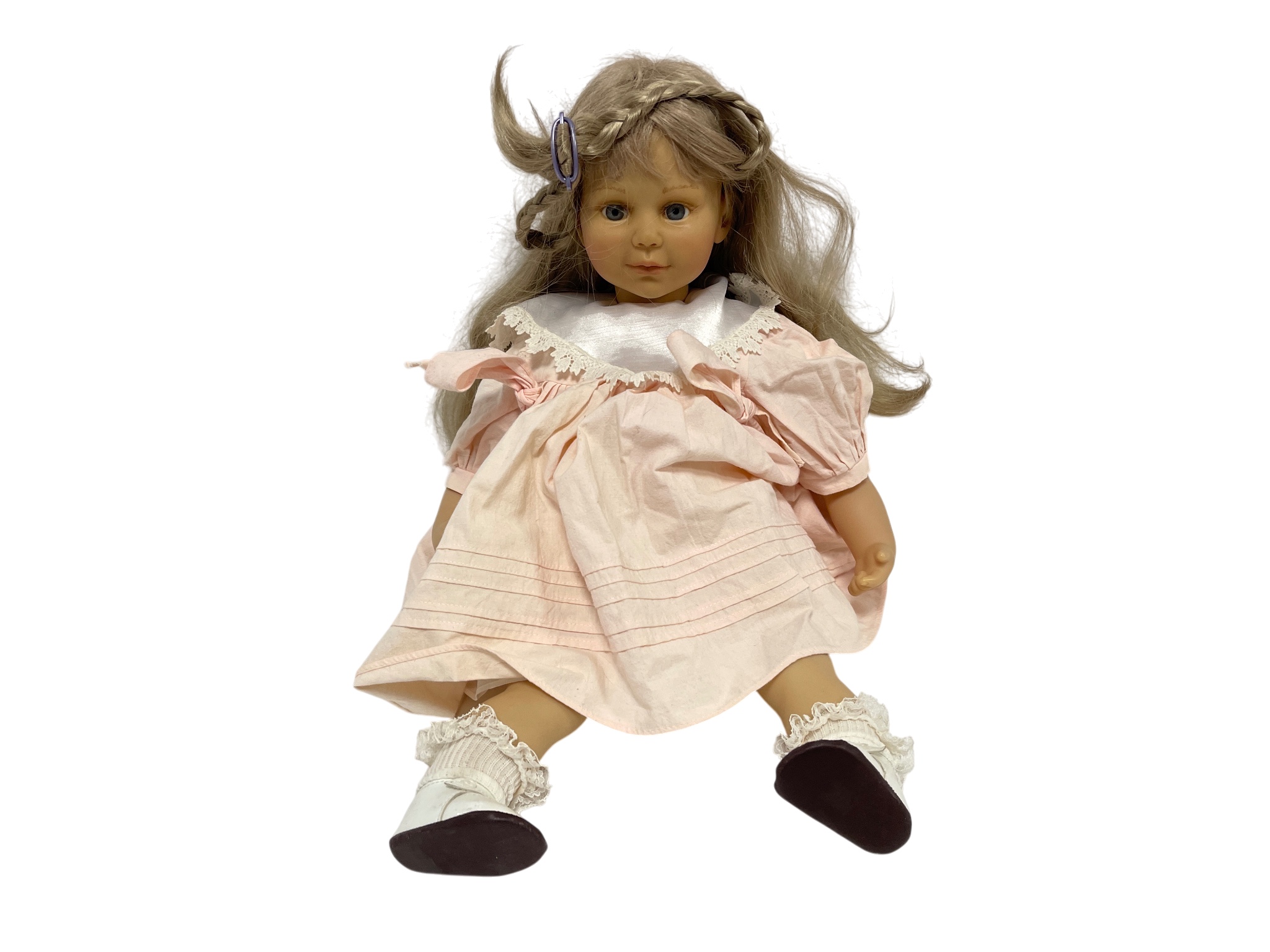 Künstlerpuppe Sammler Brigitte Leman Vinyl Puppe 58 cm. Top Zustand.    