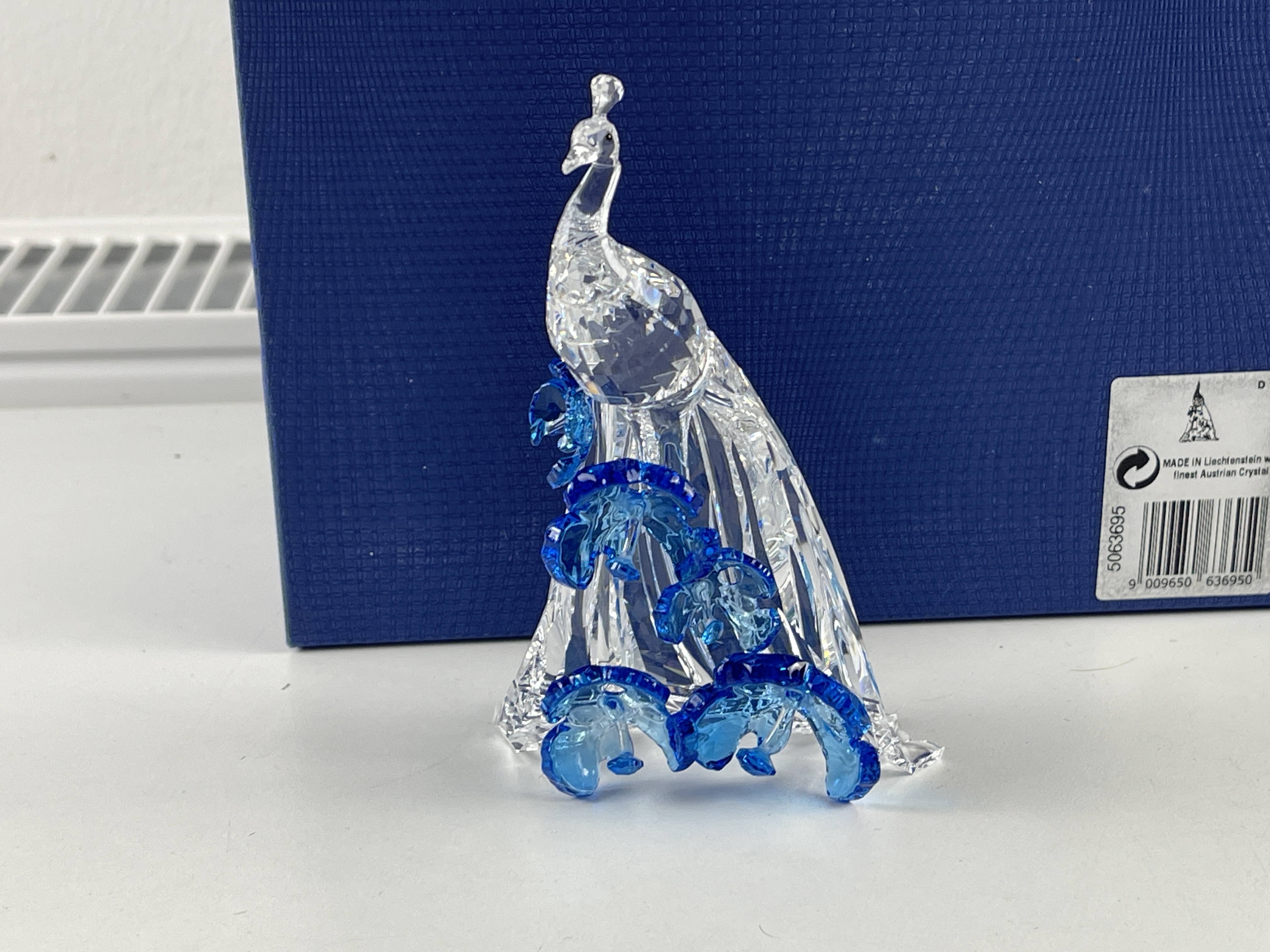 Swarovski Figur 5063695 Weißer Pfau 12,3 cm. Ovp und Zertifikat. Top Zustand 
