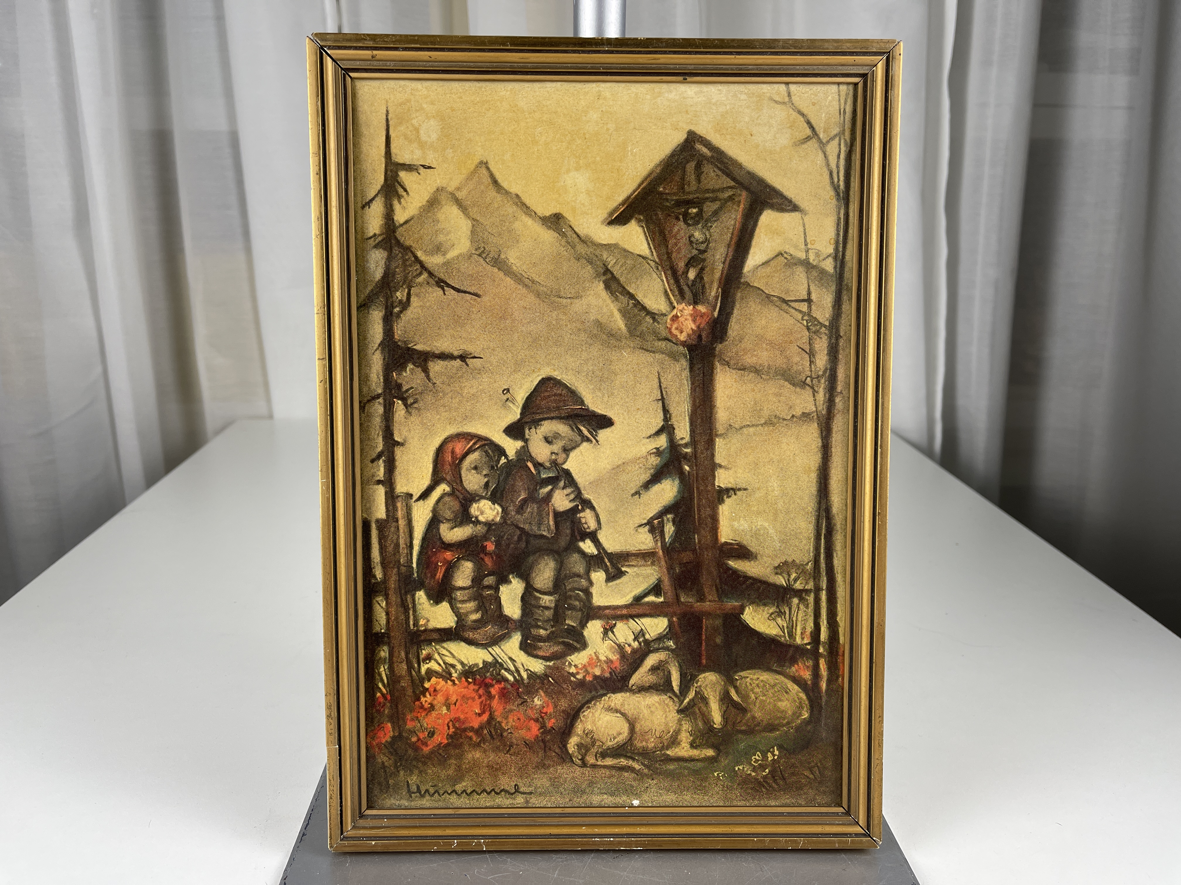 Hummel Bild 354 Junge & Mädchen 32 x 22 cm - 1 Wahl. Zustand siehe Fotos   