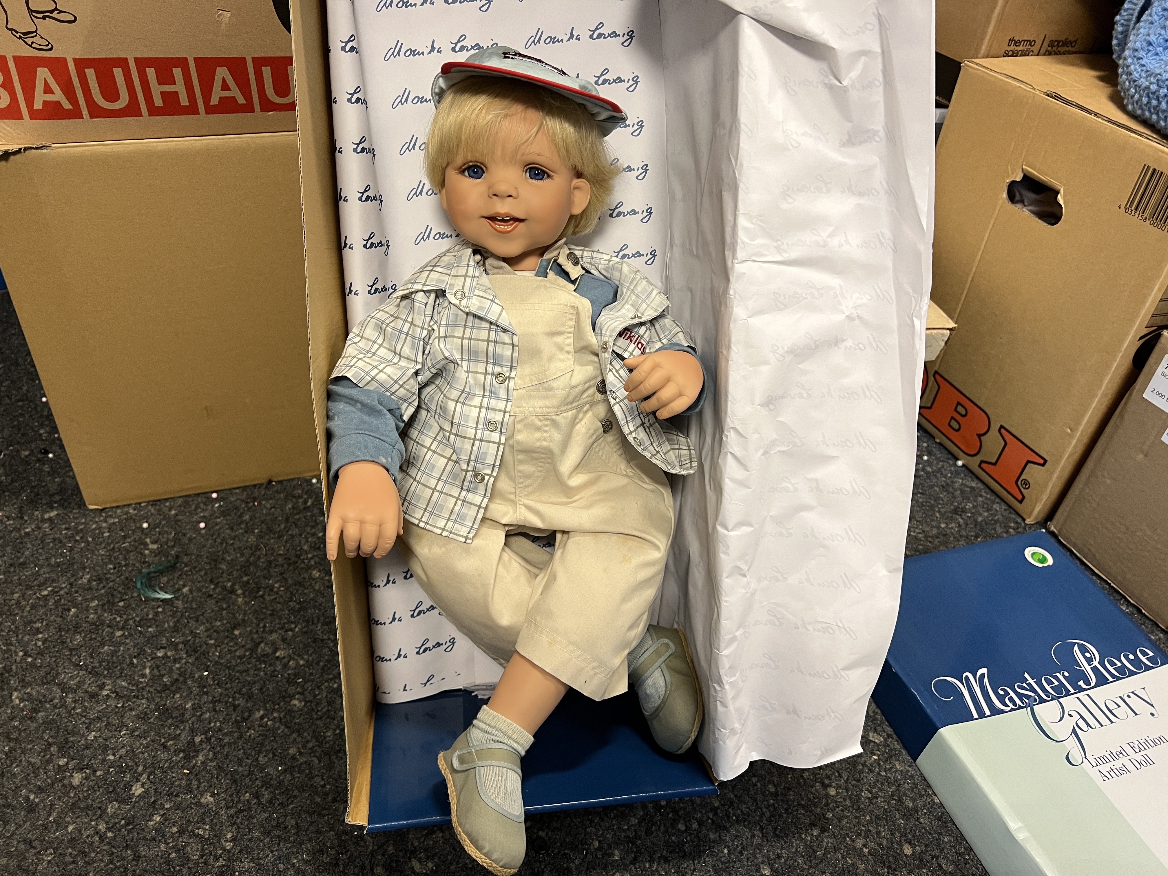 Gaby Jaques Vinyl Puppe 65 cm. Top Zustand  