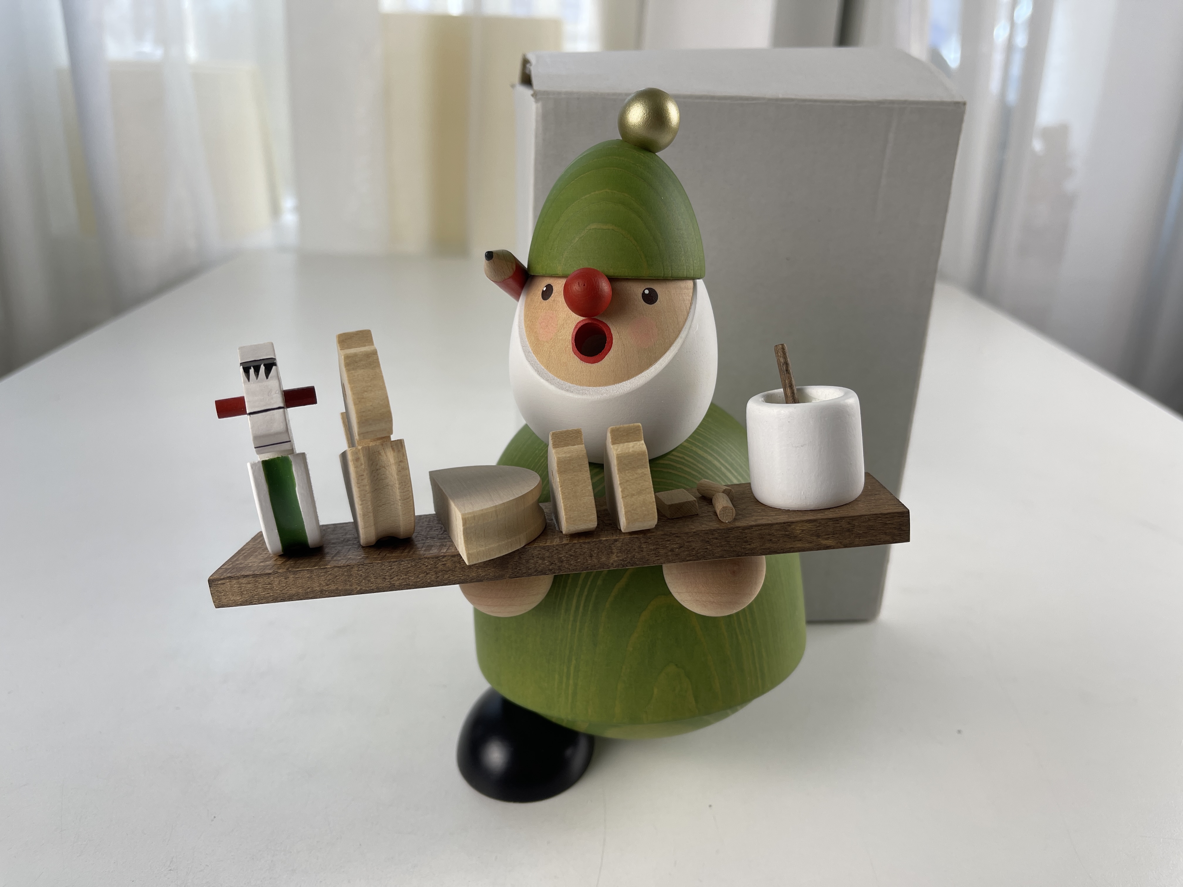 KWO Figur Holz Räuchermännchen 19,5 cm. Top Zustand 