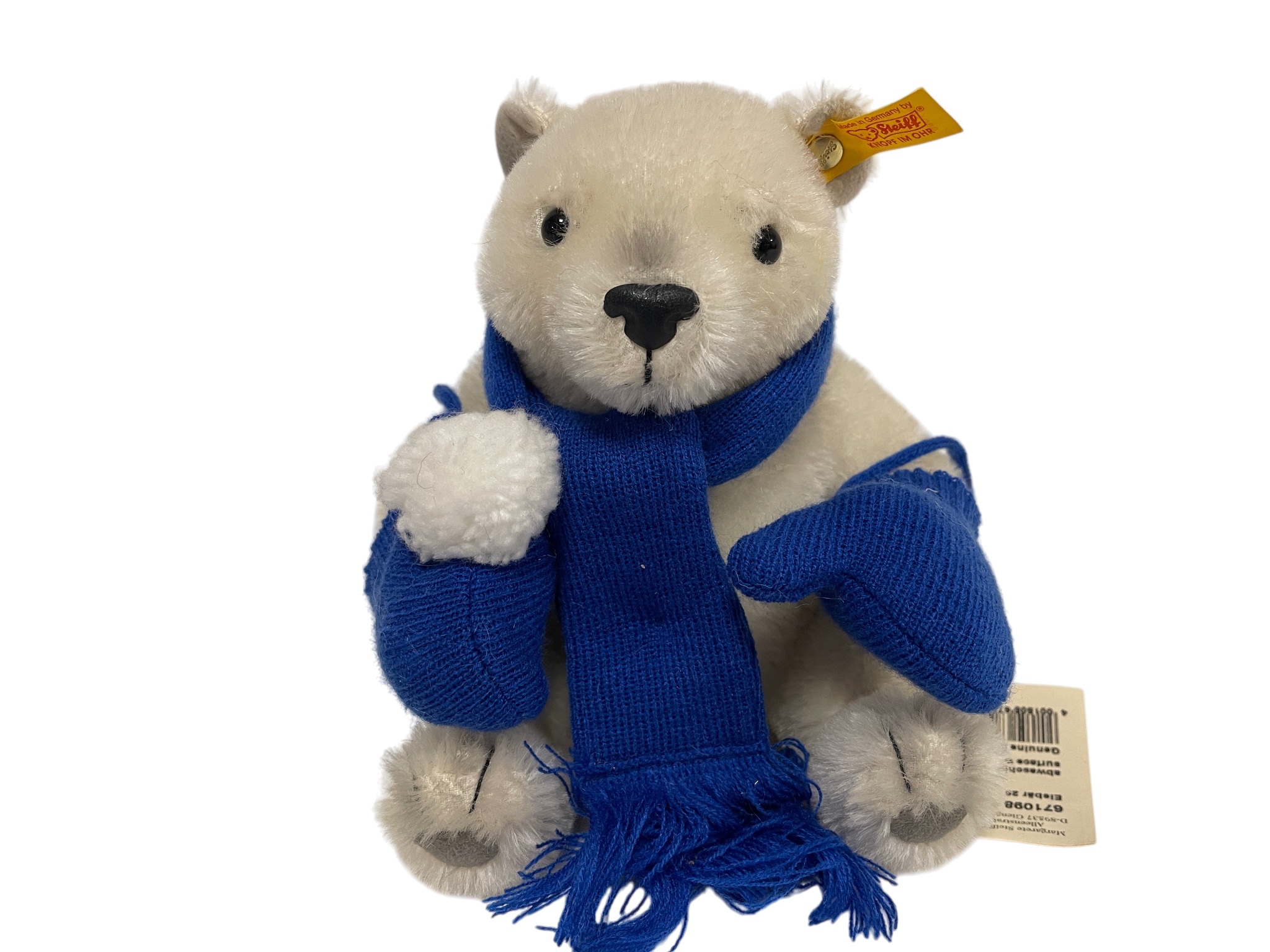 Steiff Tier Teddy Bär 671098 Eisbär 20 cm. Top Zustand   