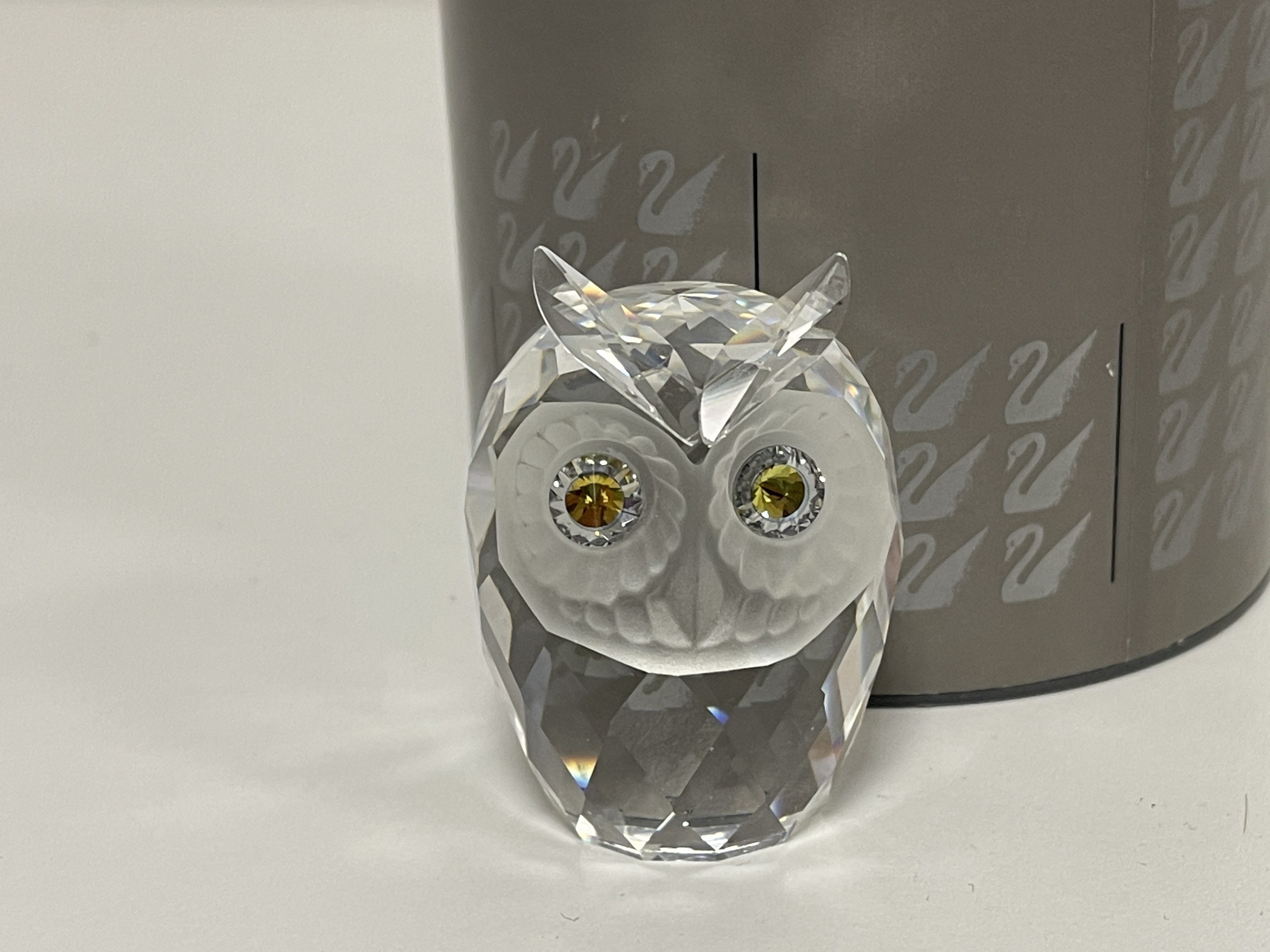 Swarovski Figur Kristall 046000 Eule 5,3 cm. Ovp - Zertifikat - Top Zustand  