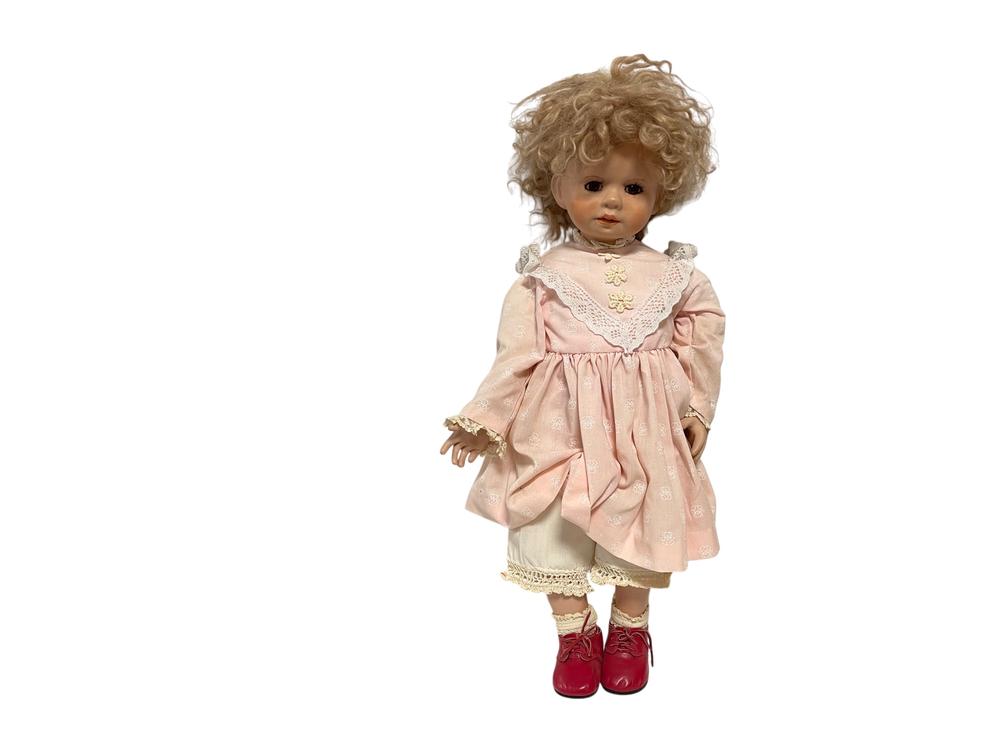 Künstlerpuppe Porzellan Puppe 55 cm. Top Zustand
