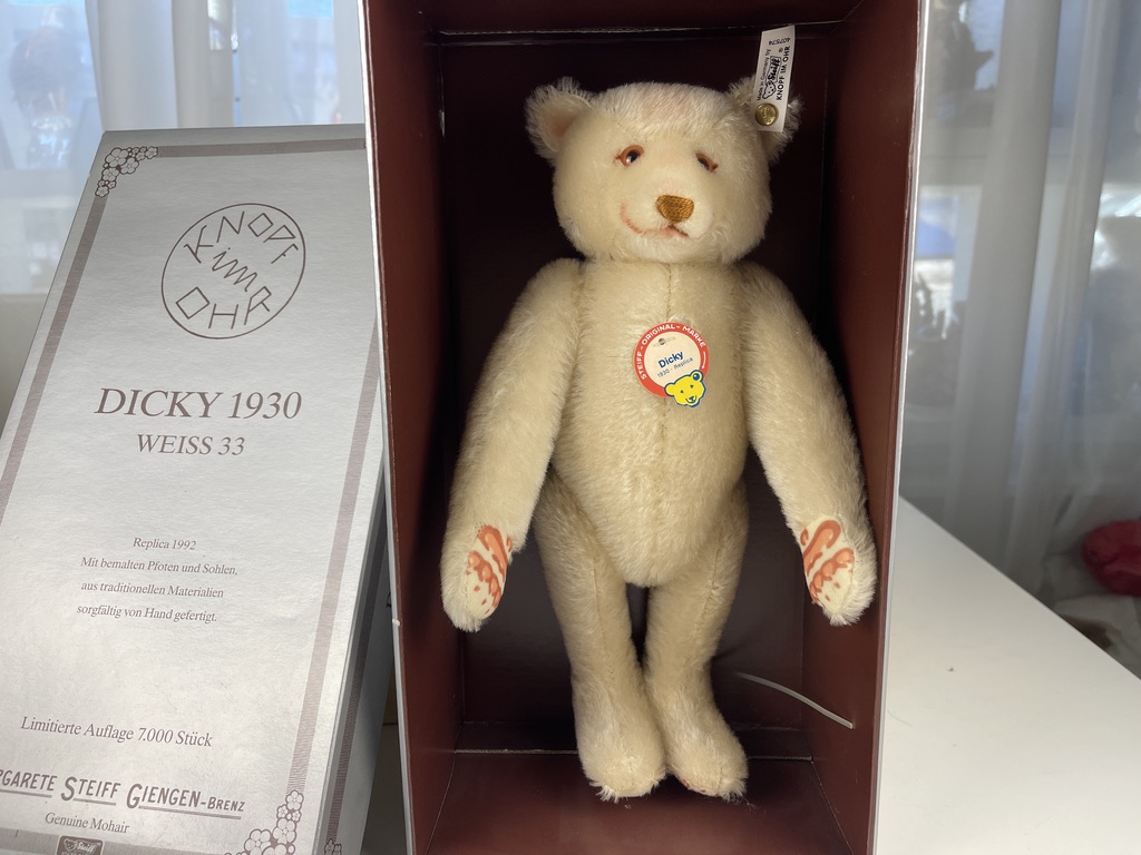 Steiff Tier Bär 0172/32 Dicky TeddyBär 32 cm. Top Zustand  + OVP