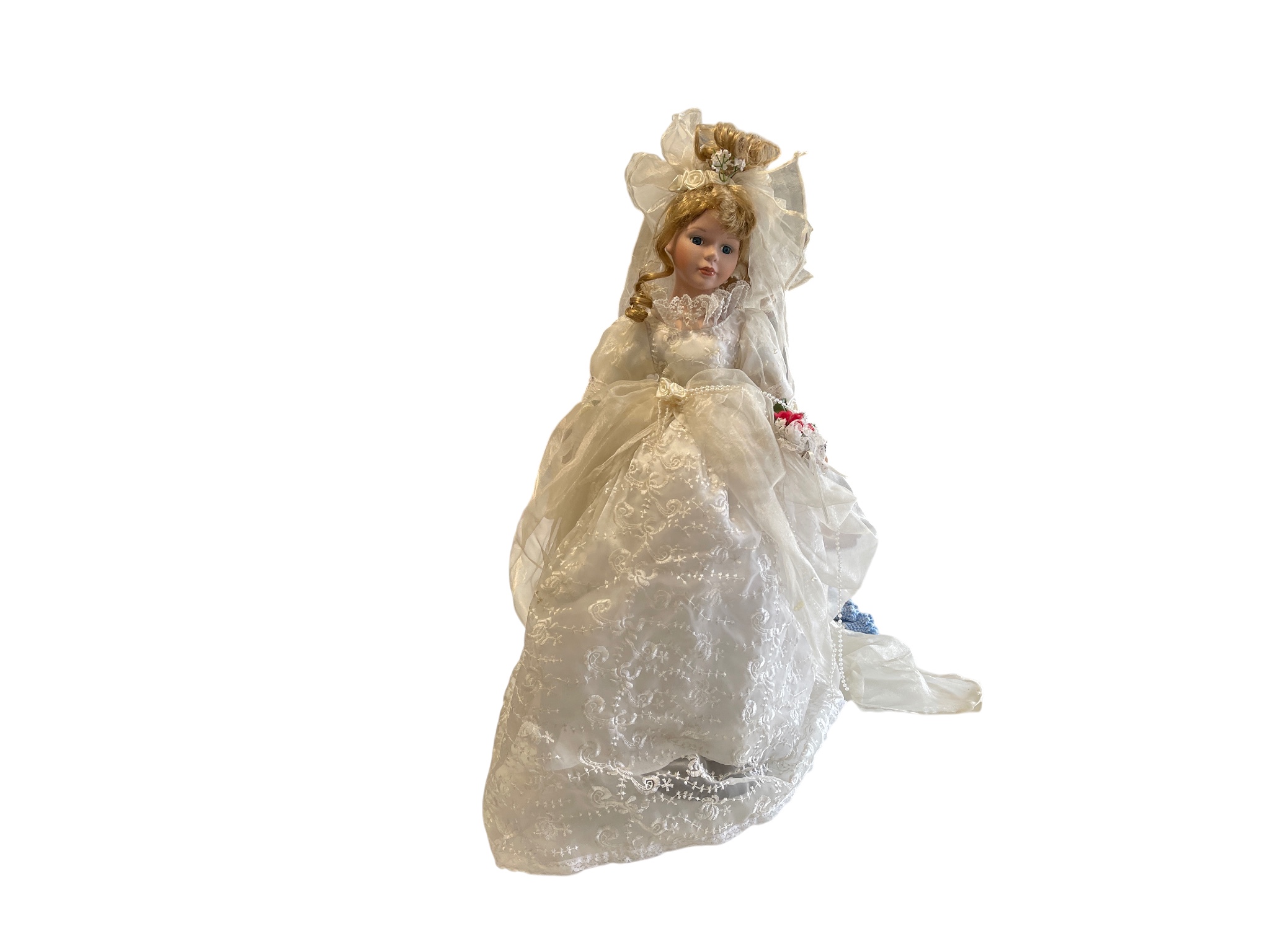Künstlerpuppe Porzellan Puppe 60 cm. Top Zustand 