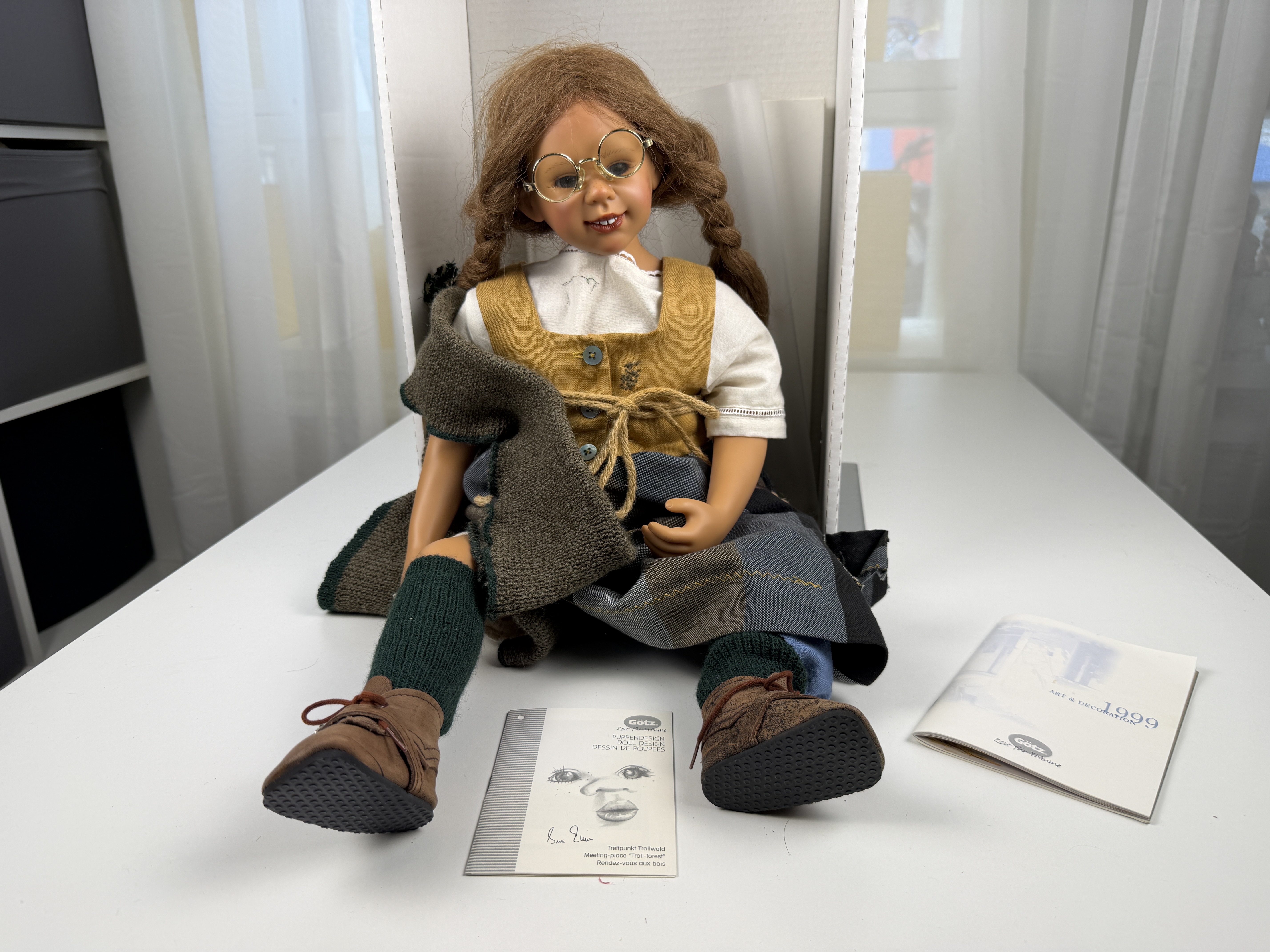 Künstlerpuppe Susi Eimer Vinyl Götz Puppe 62 cm. Top Zustand    