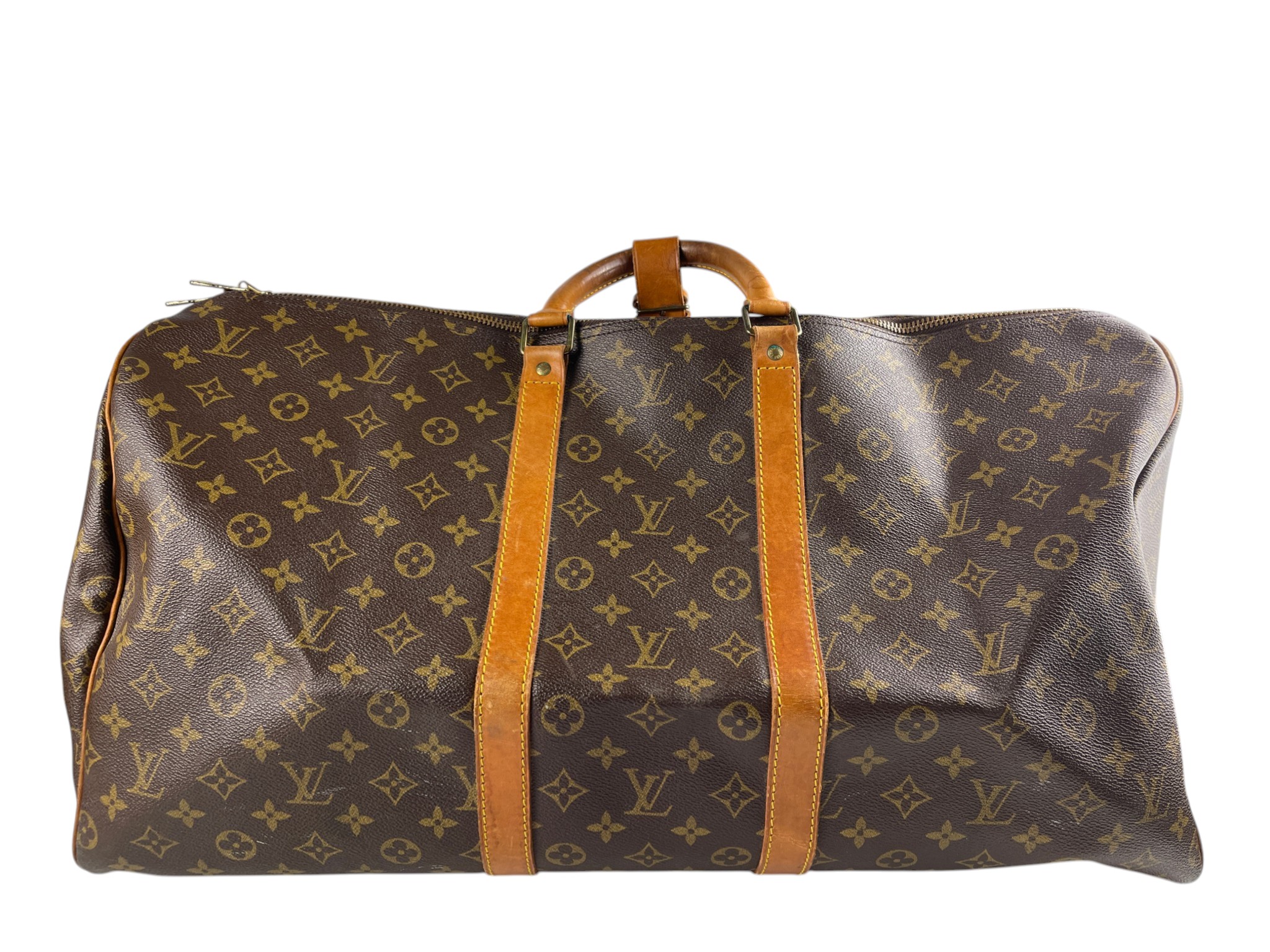  Louis Vuitton Keepall Reisetasche Monogram Leder 32 x 47 x 20 cm - Zustand siehe Fotos
