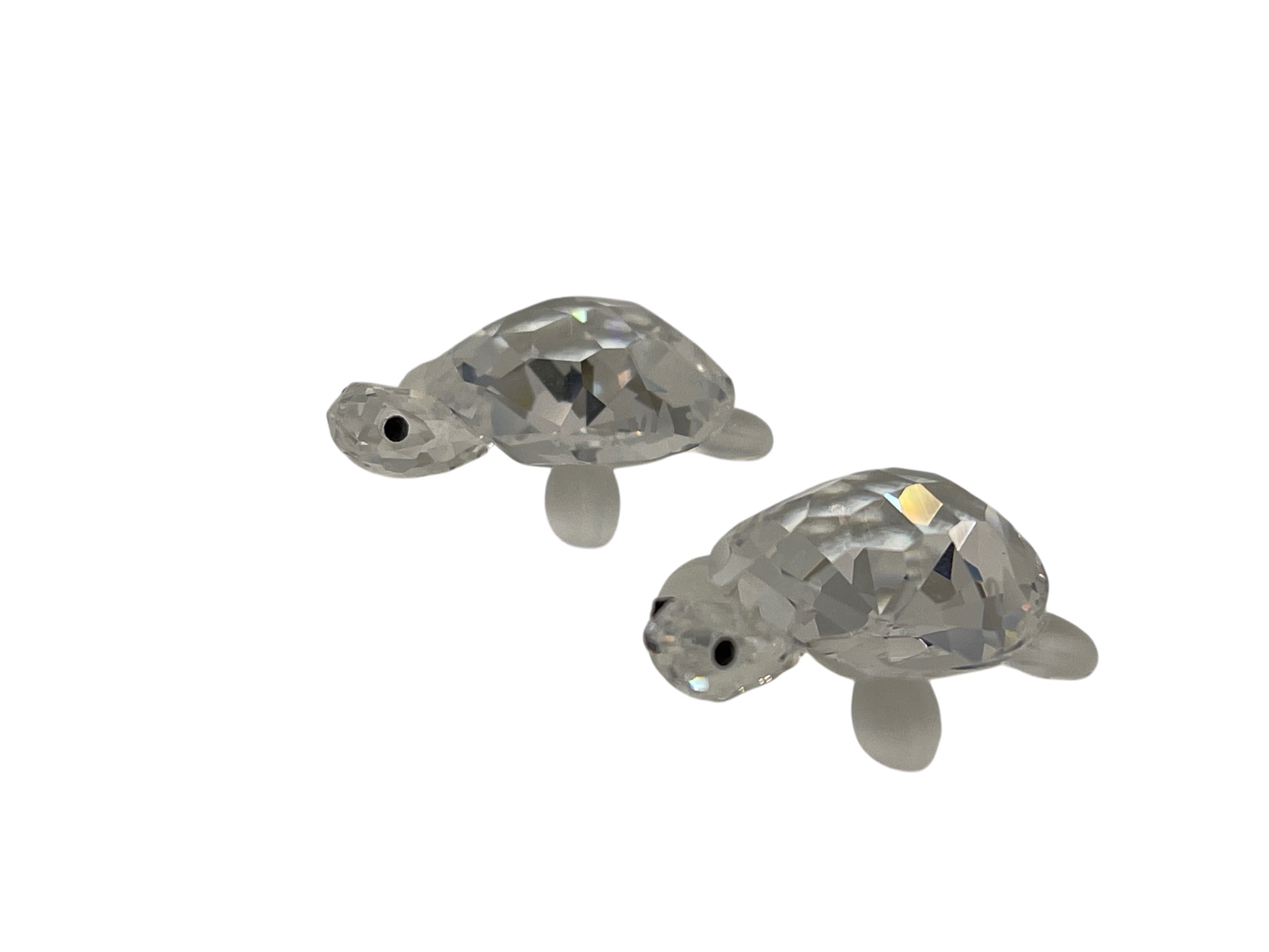 Swarovski Kristall 220960 Figur 2 Schildkröten je 2,6 cm. Top Zustand   