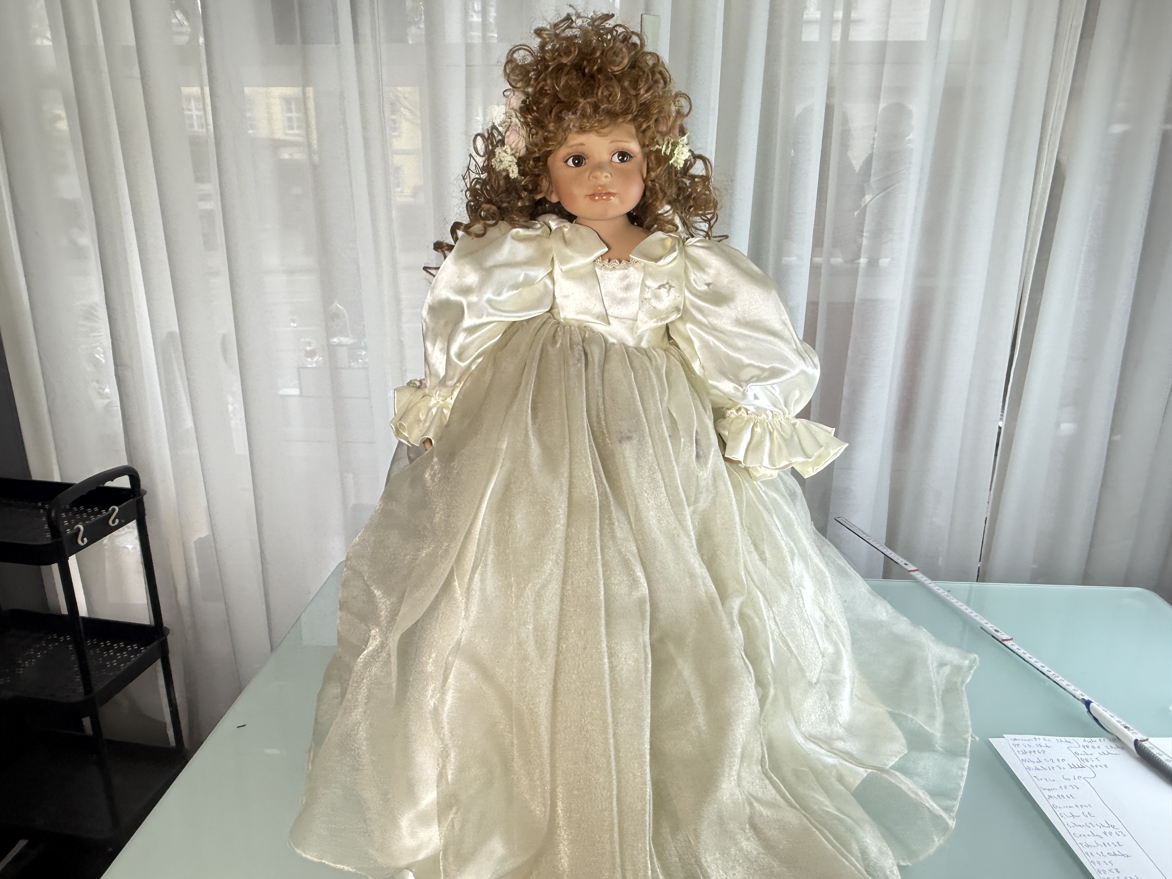  Künstlerpuppe Pamela Erff Porzellan Puppe 68 cm. Limitierte Auflage. Top Zustand 