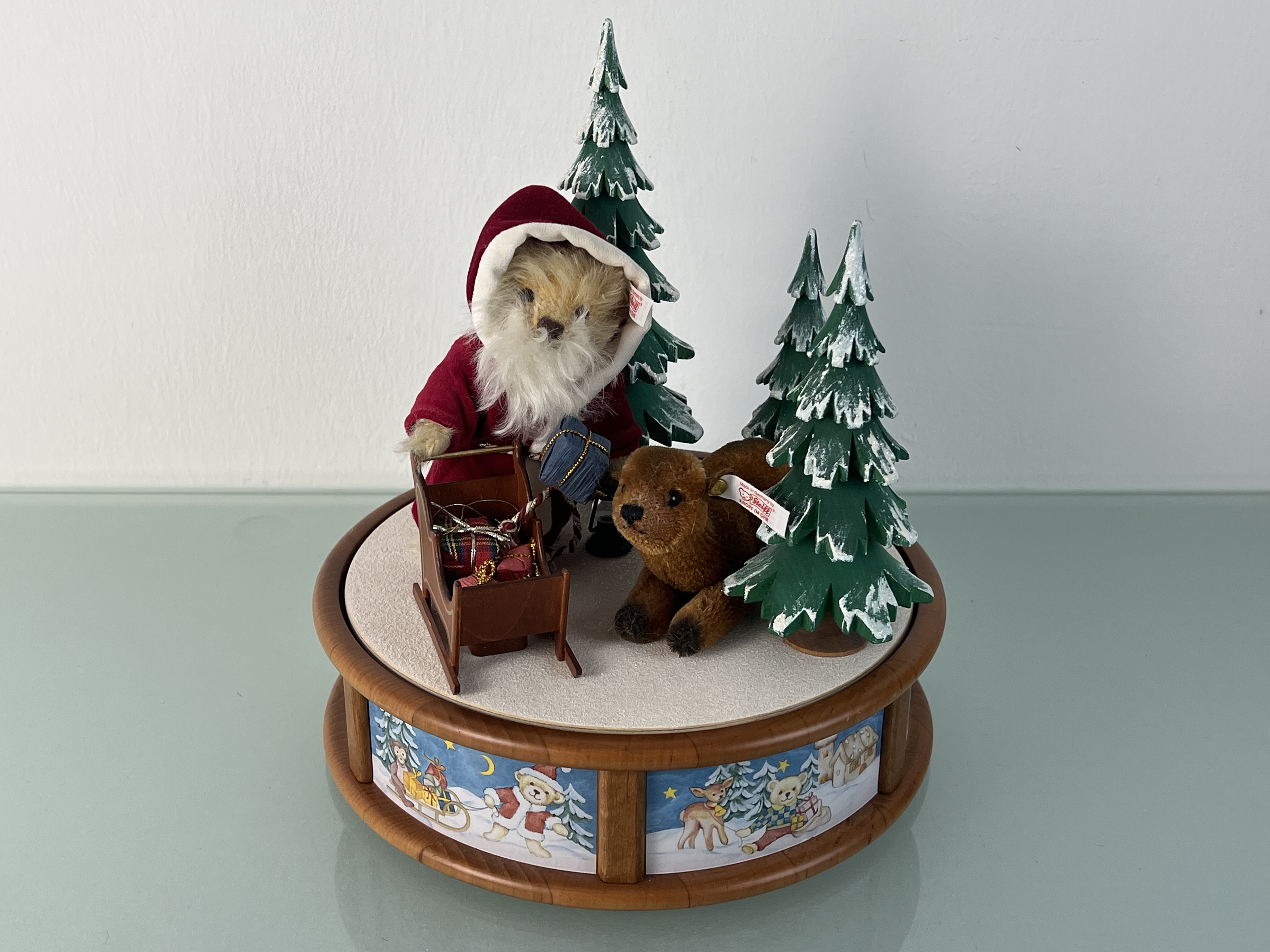 Steiff Tier 037795 Steiff Weihnachtsspieluhr 2003. 24 ⌀ / 26 cm Hoch. Top Zustand