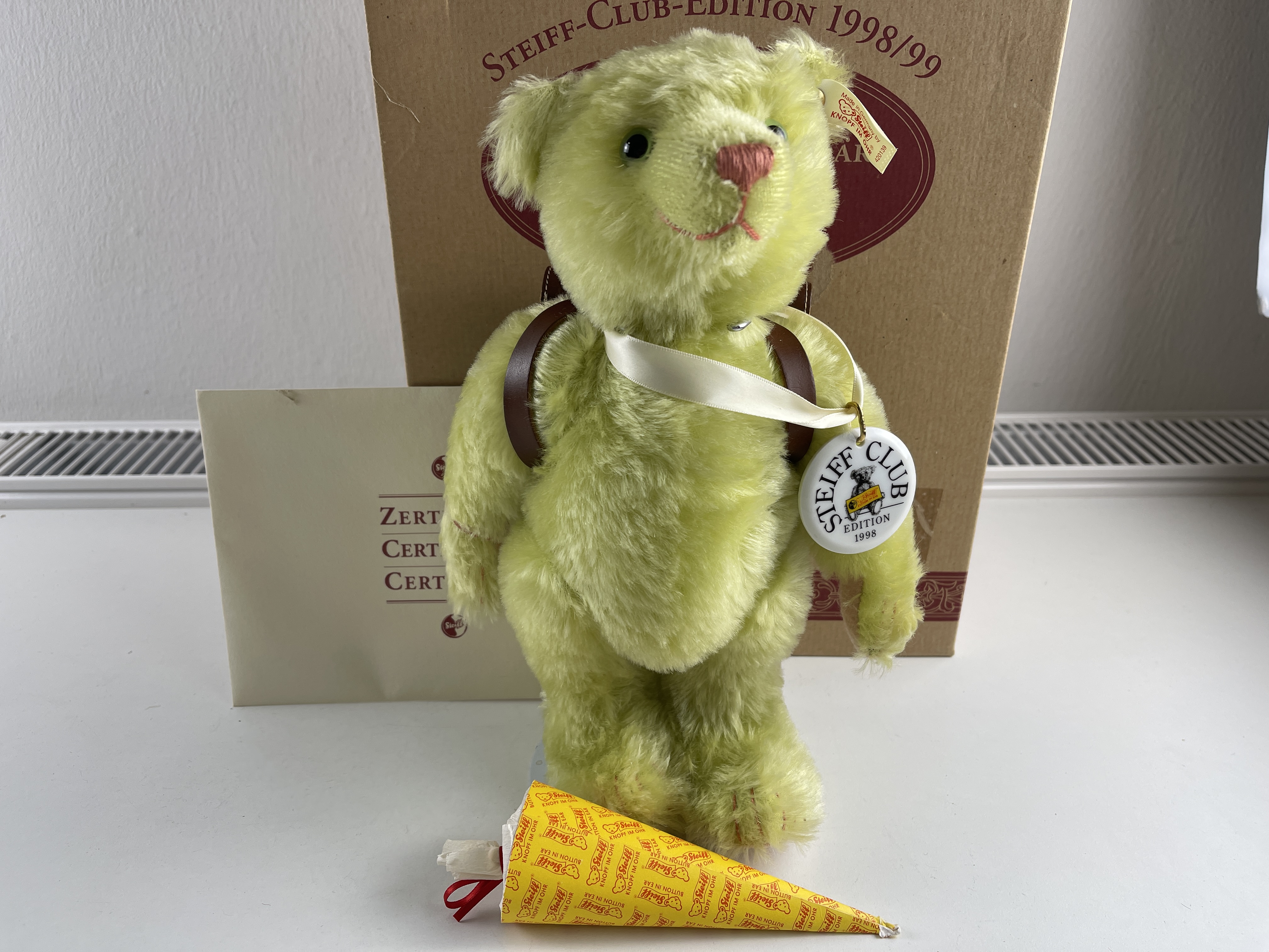 Steiff Tier 420139 Schulanfängerbär Teddy Bär 30 cm. Mit Ovp + Zertifikat Raucherhaushalt 