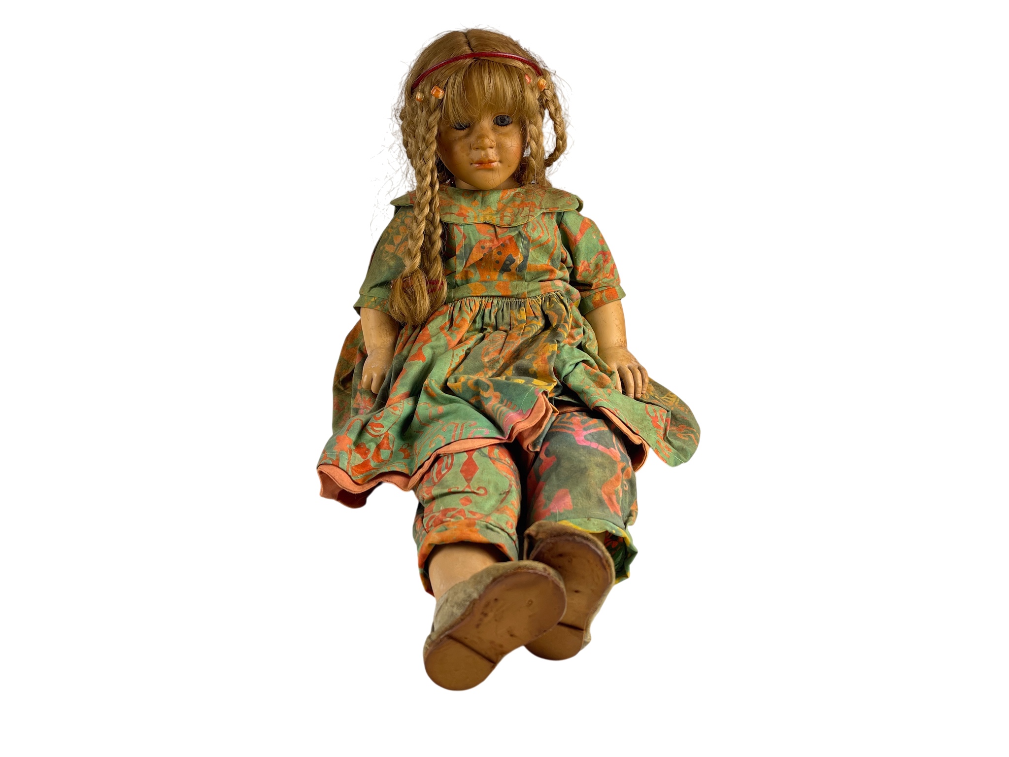 Fiba Vinyl Puppe 66 cm. Stark verraucht - Schmutzig 