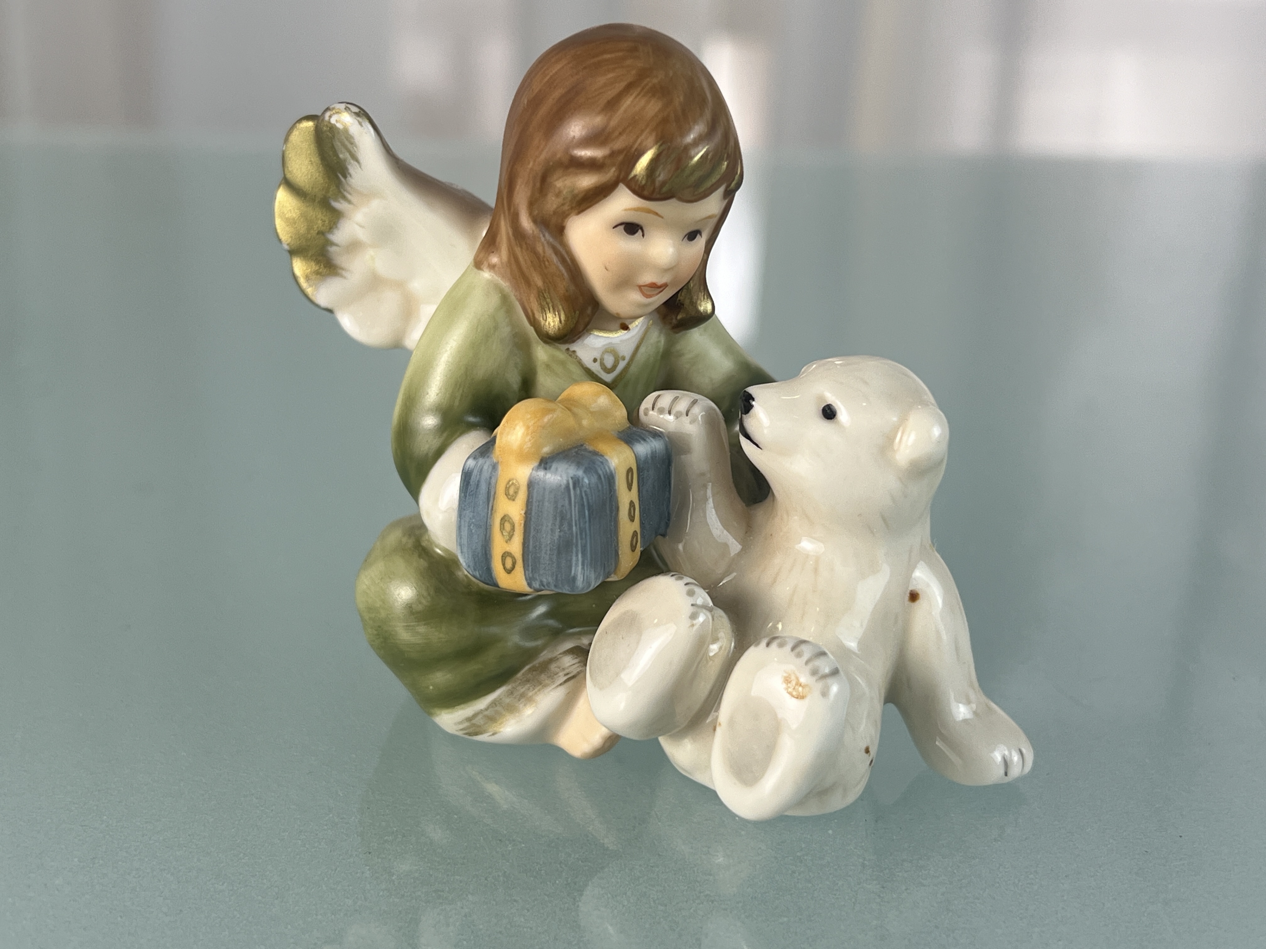 Goebel Figur Engel mit Teddy Bär Sammler Porzellan 7 cm 1 Wahl. Top Zustand