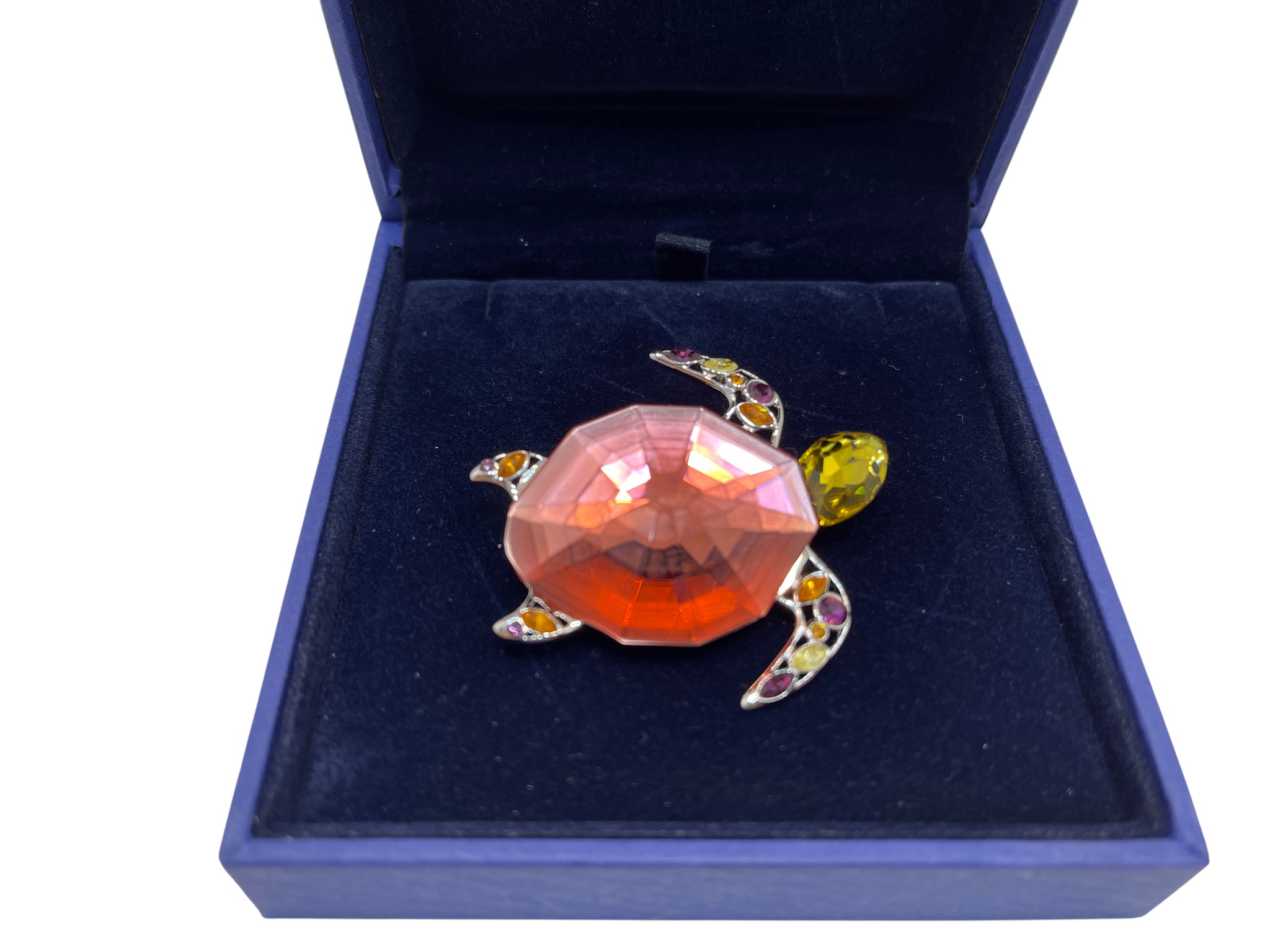 Swarovski Figur Brosche Schildkröte 5 cm. Top Zustand. 