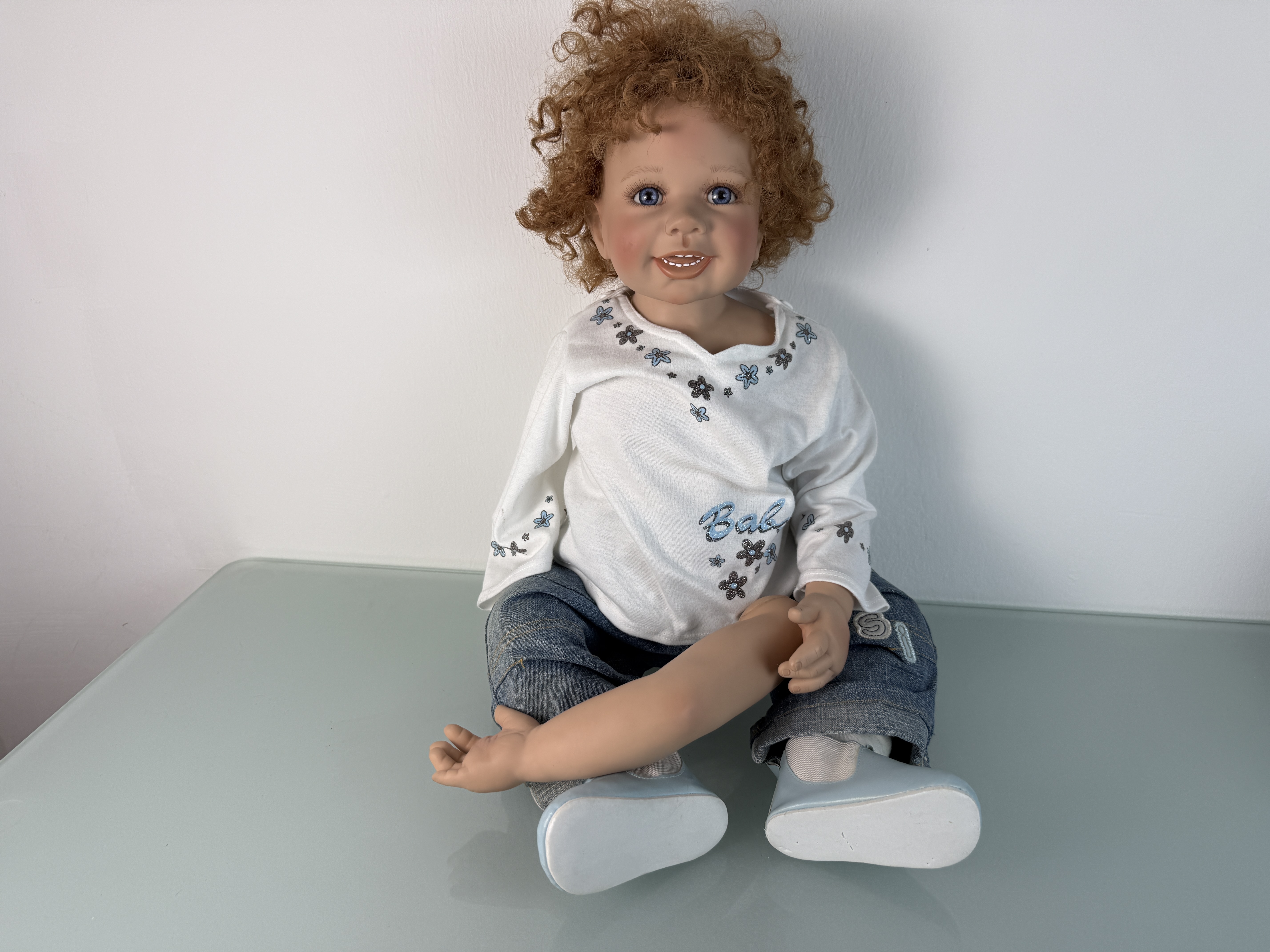 Monika Levenig Künstlerpuppe Vinyl Puppe 65 cm Defekt siehe Foto 