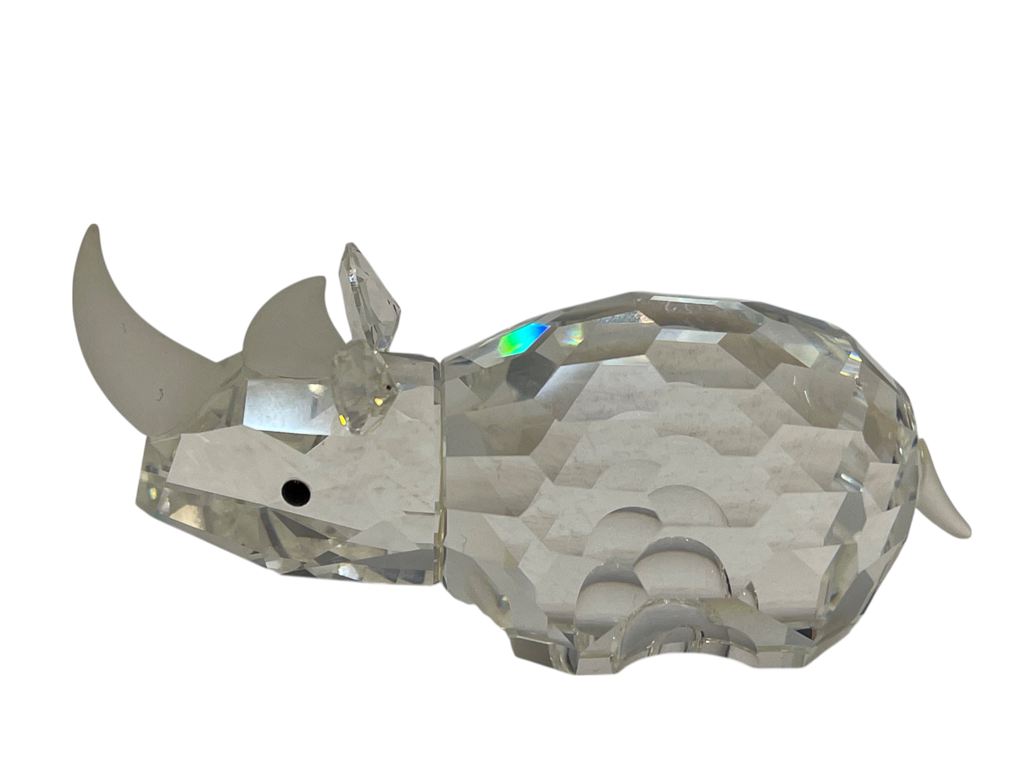 Swarovski Figur 117900 Großes Nashorn 7,5 cm. Kristall - Top Zustand  