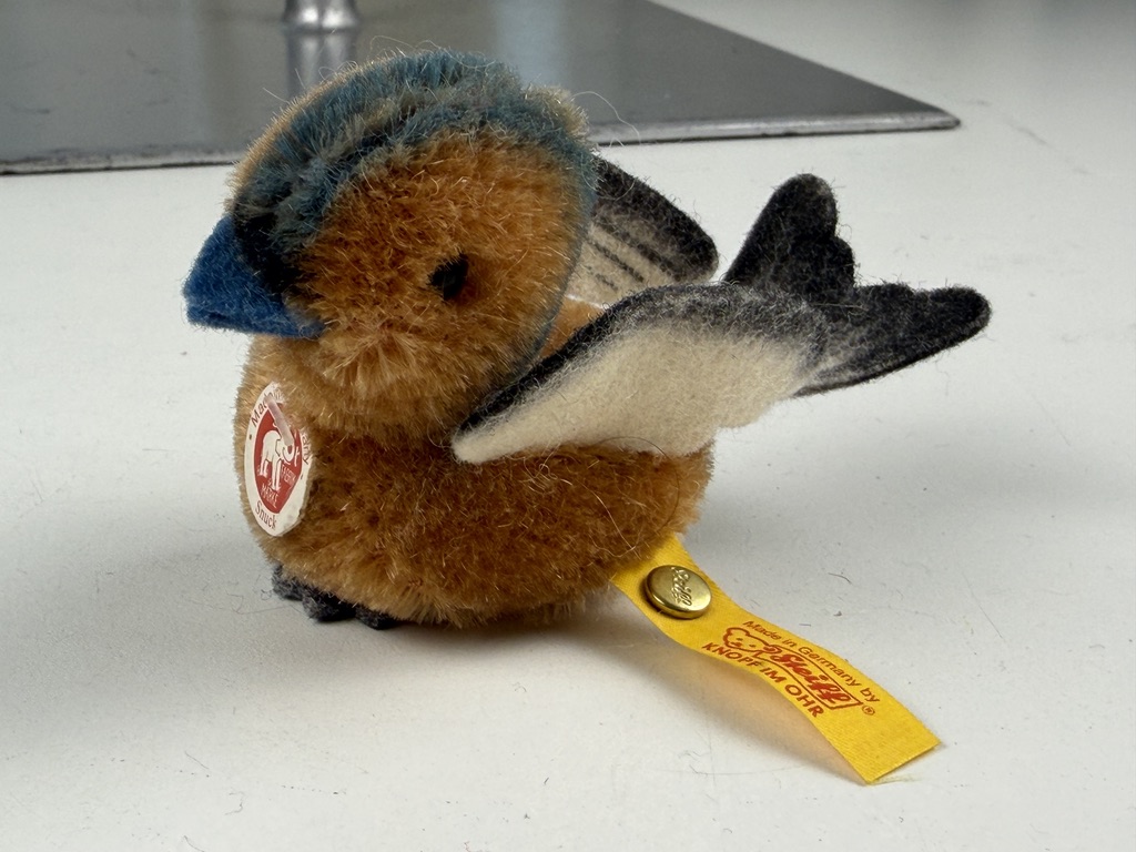 Steiff Tier 033216 Vogel Buchfink 6 cm Top Zustand