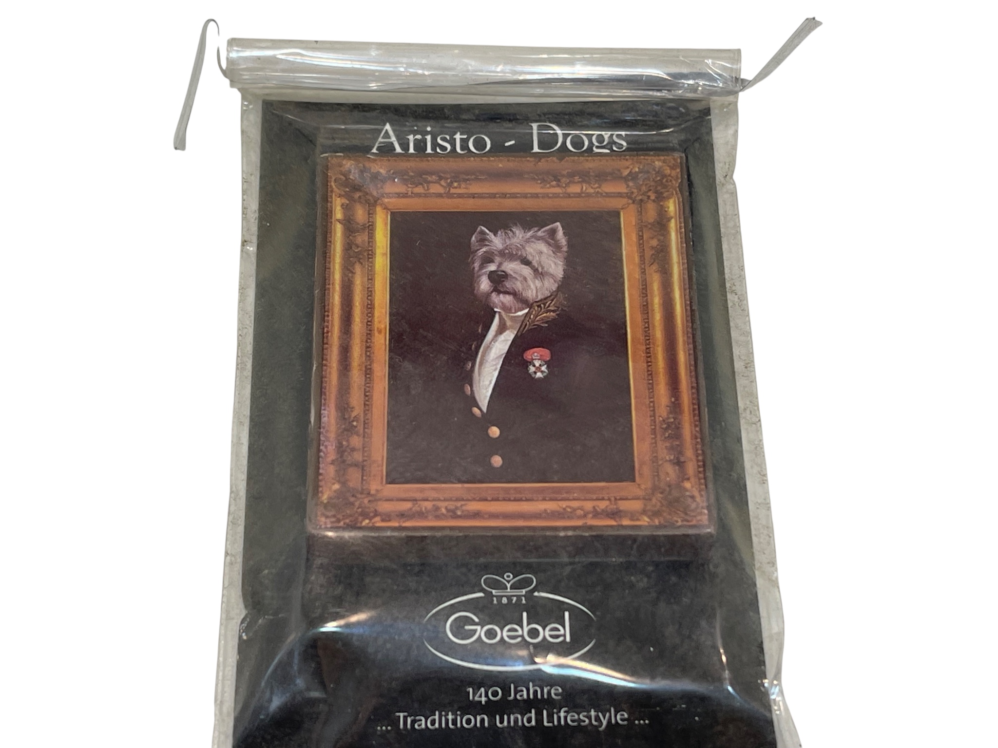 Goebel Aristo-Dogs Magnet "L. Academicien" 5,5 x 4,5 cm - Ungeöffnet