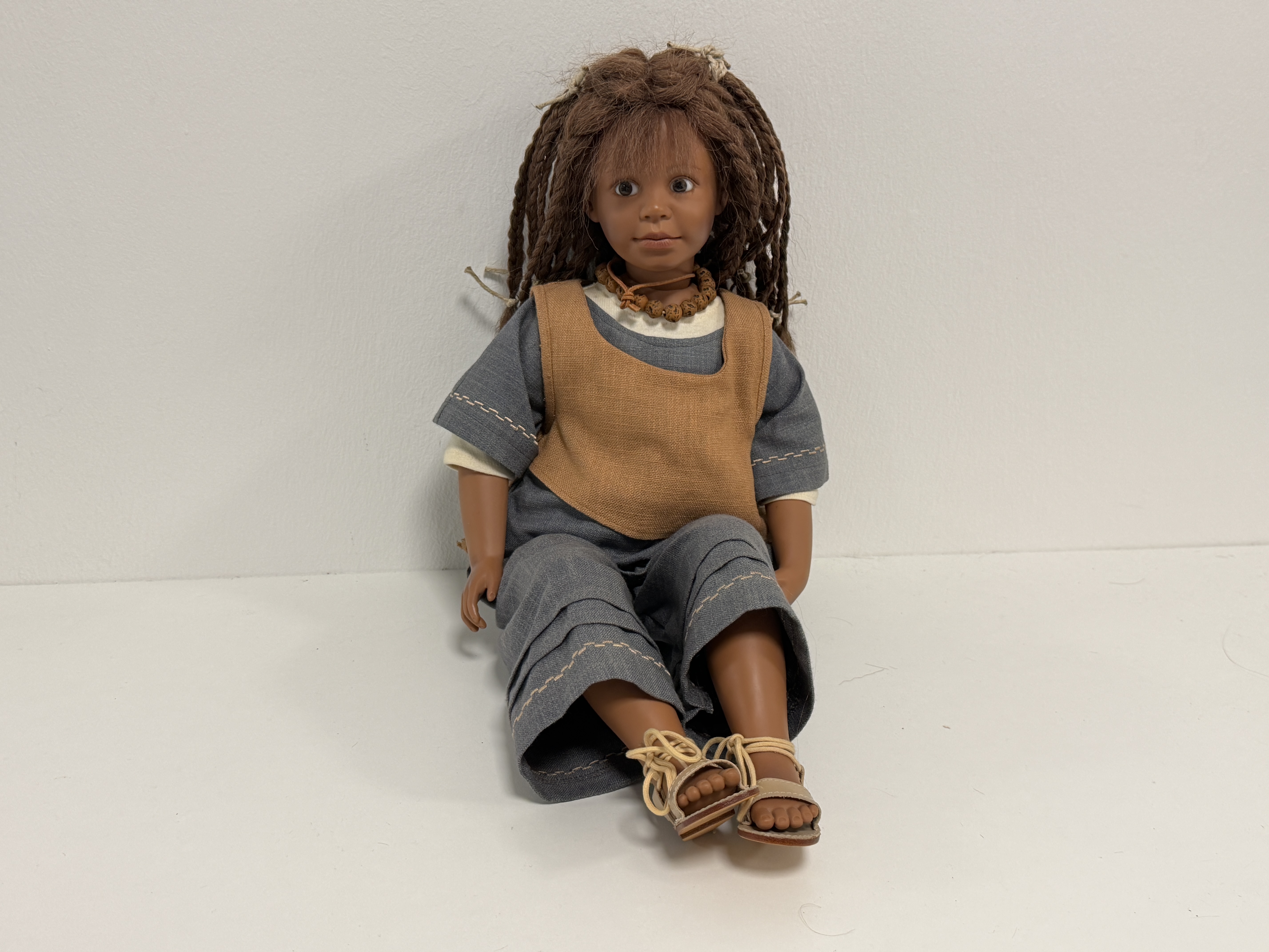 Bettina Feigenspan Hirsch Künstlerpuppe Vinyl Puppe 60 cm. Top Zustand 