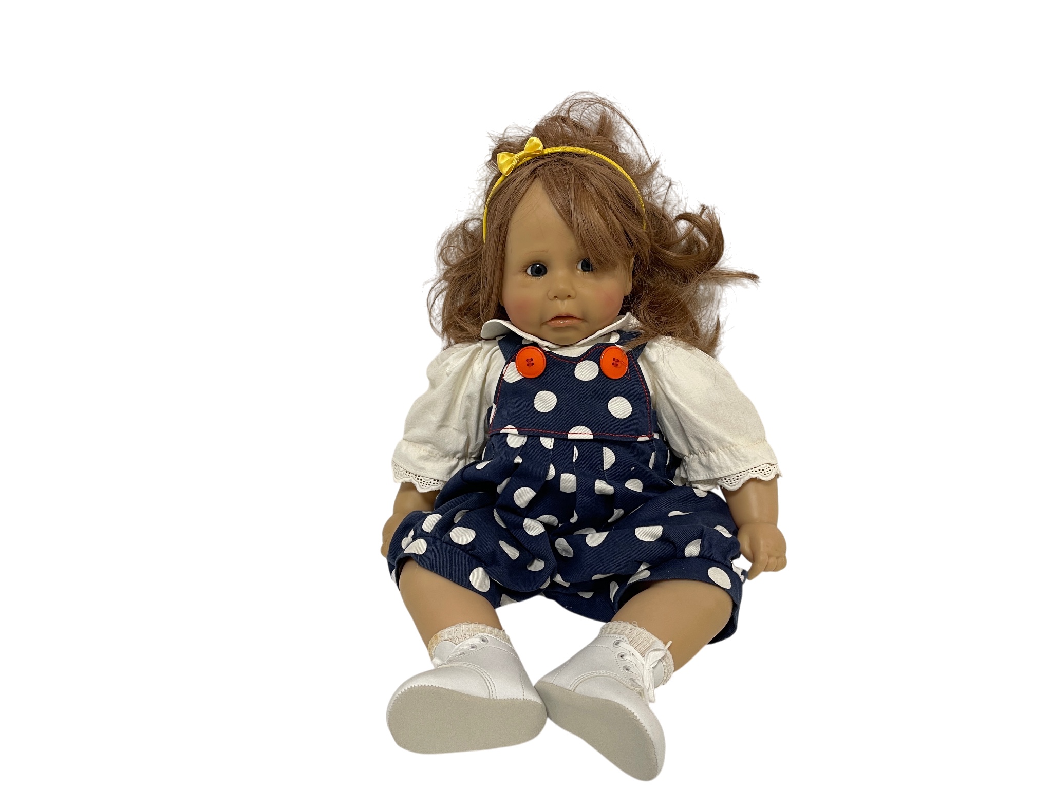 Künstlerpuppe Brigitte Leman Vinylpuppe Puppe 53 cm. Top Zustand   