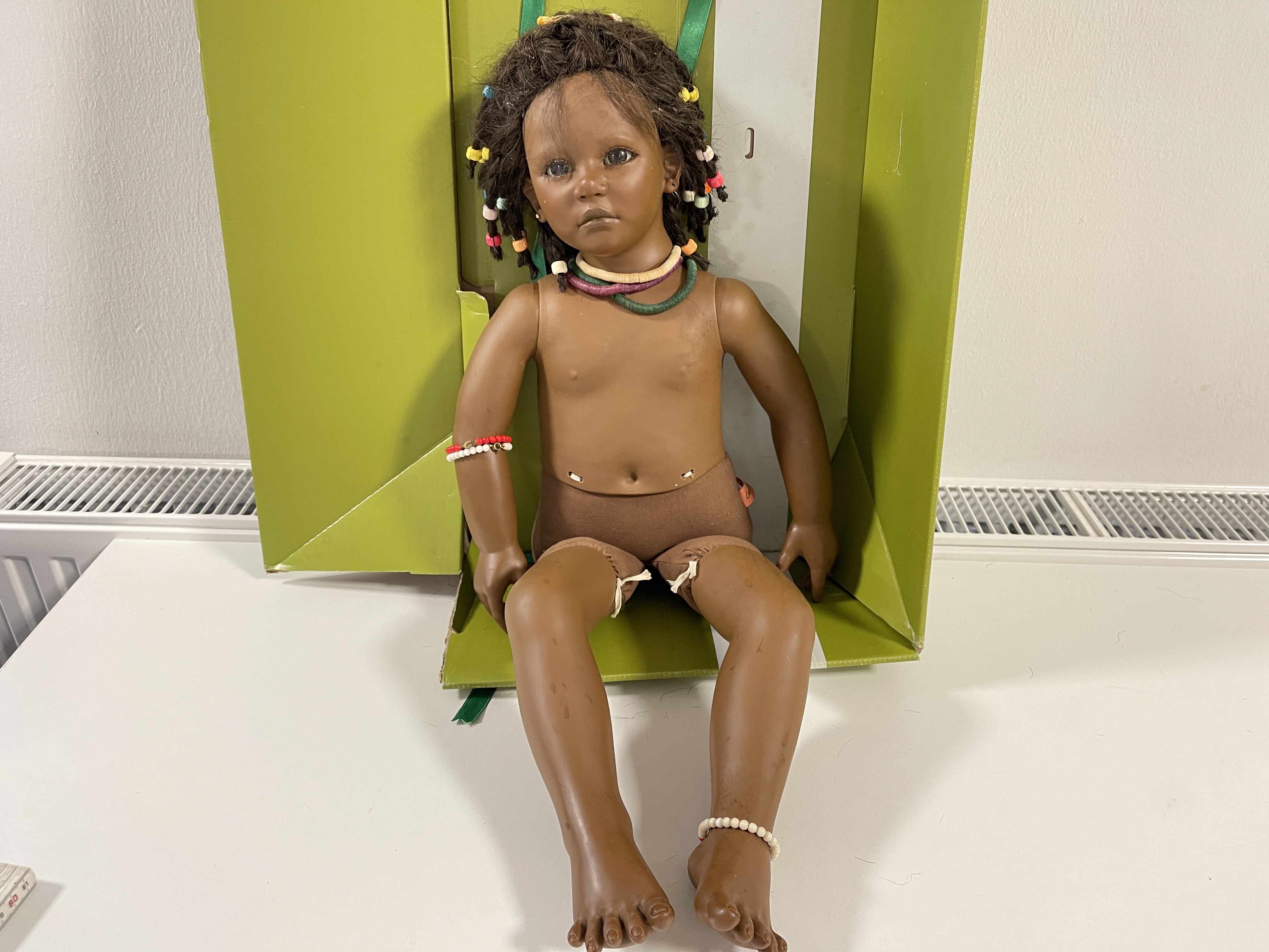 Künstlerpuppe Annette Himstedt Puppe Ayoka 65 cm. Top Zustand  