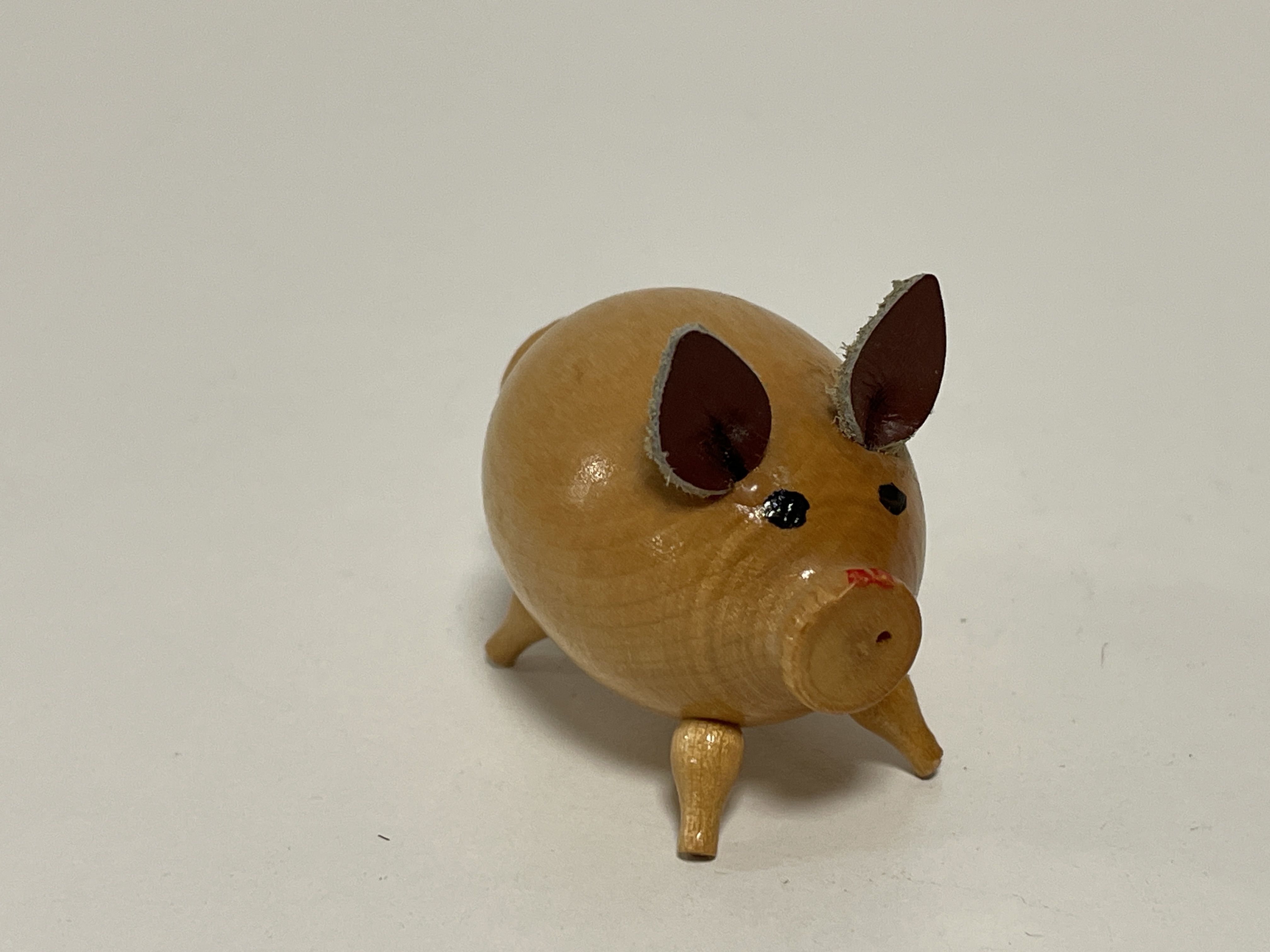Erzgebirge Figur Salz / Pfeffer Streuer Schwein 7 x 4 cm. Zustand siehe Fotos 