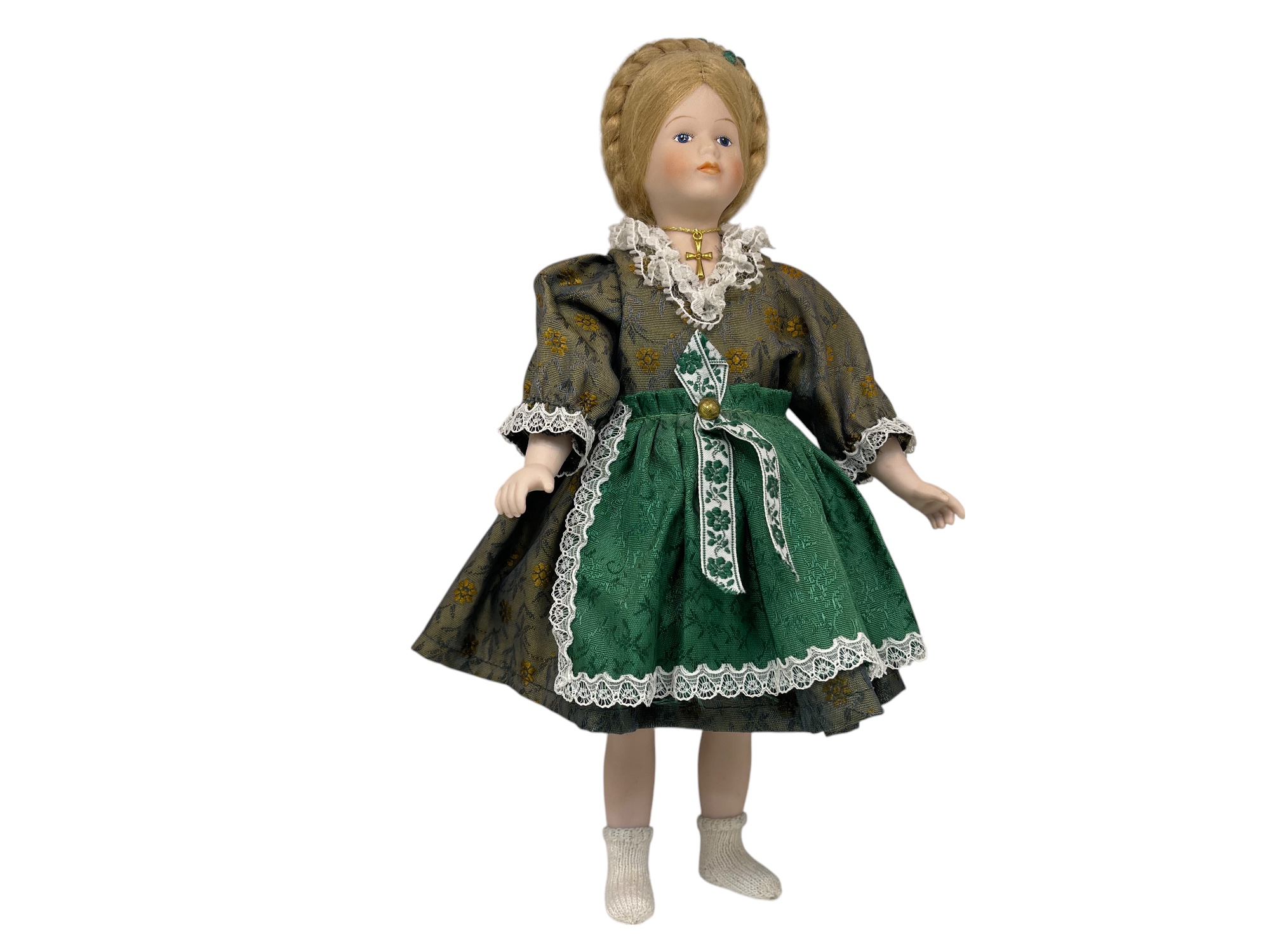 Schneider Künstlerpuppe Porzellan Puppe 26 cm. Top Zustand   