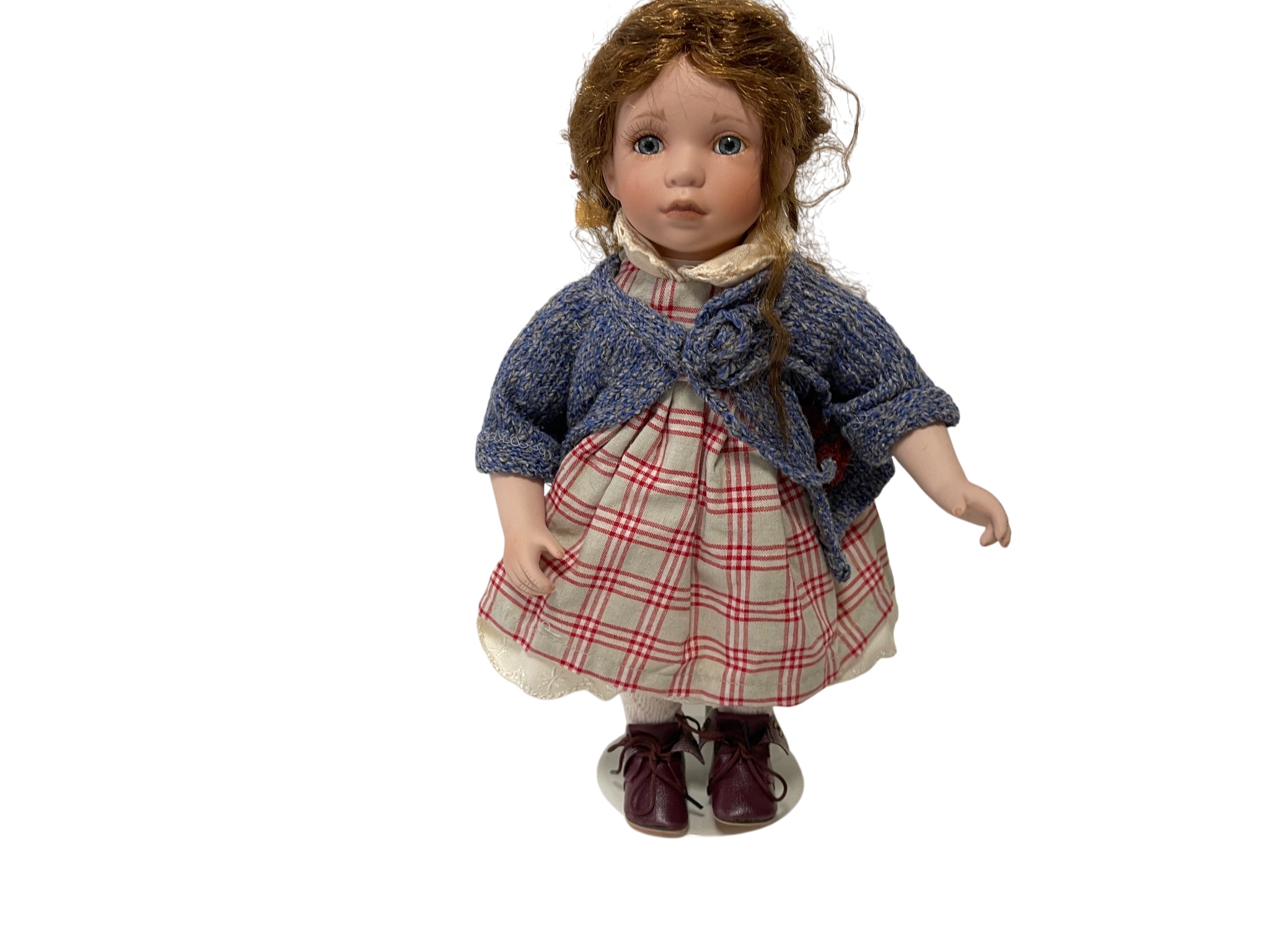 Künstlerpuppe Porzellanpuppe 32 cm. Top Zustand    