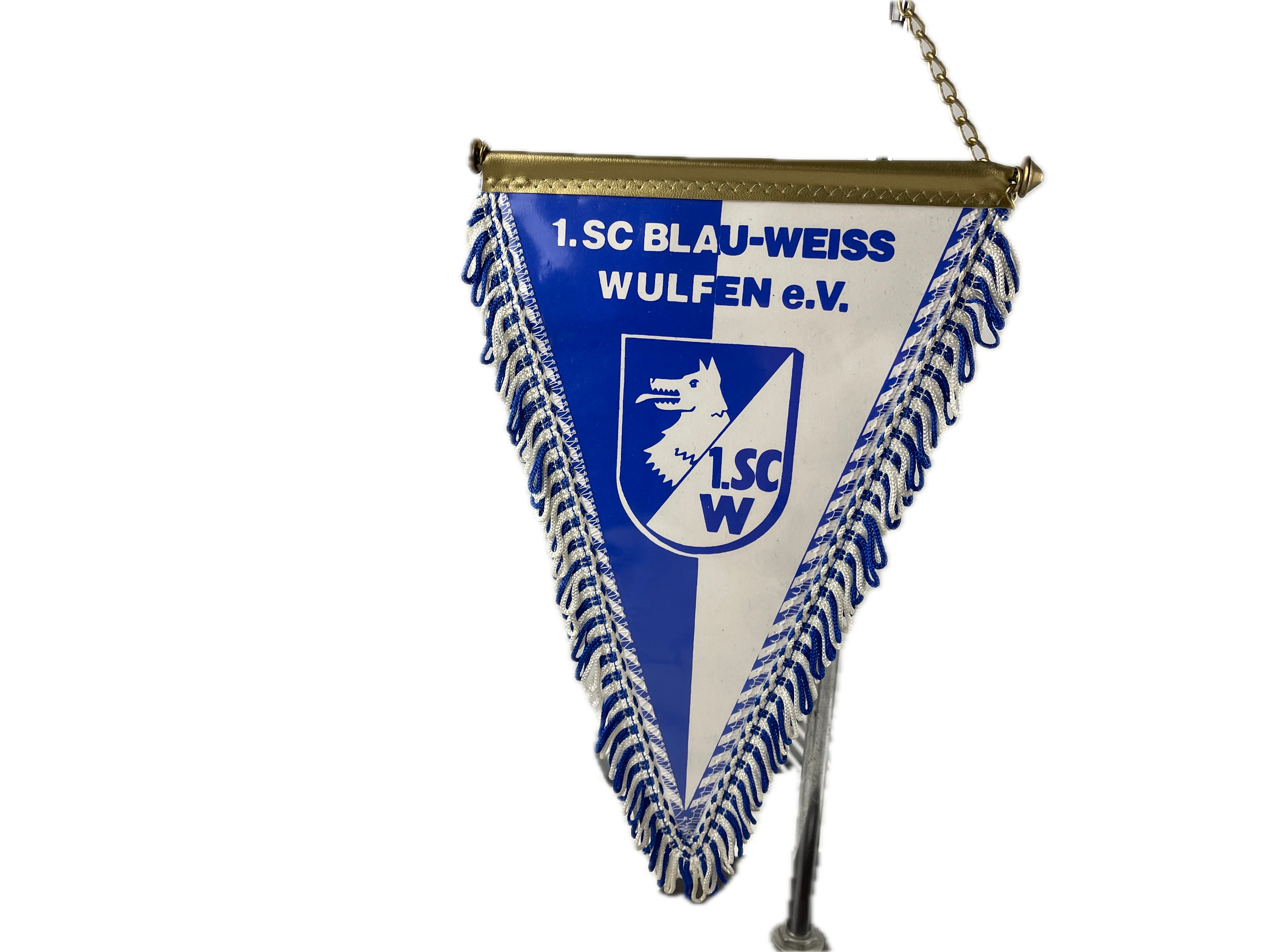 Sammler Wimpel 1 SC Blau-Weiss Wulfen 27 cm -  Zustand siehe Fotos   