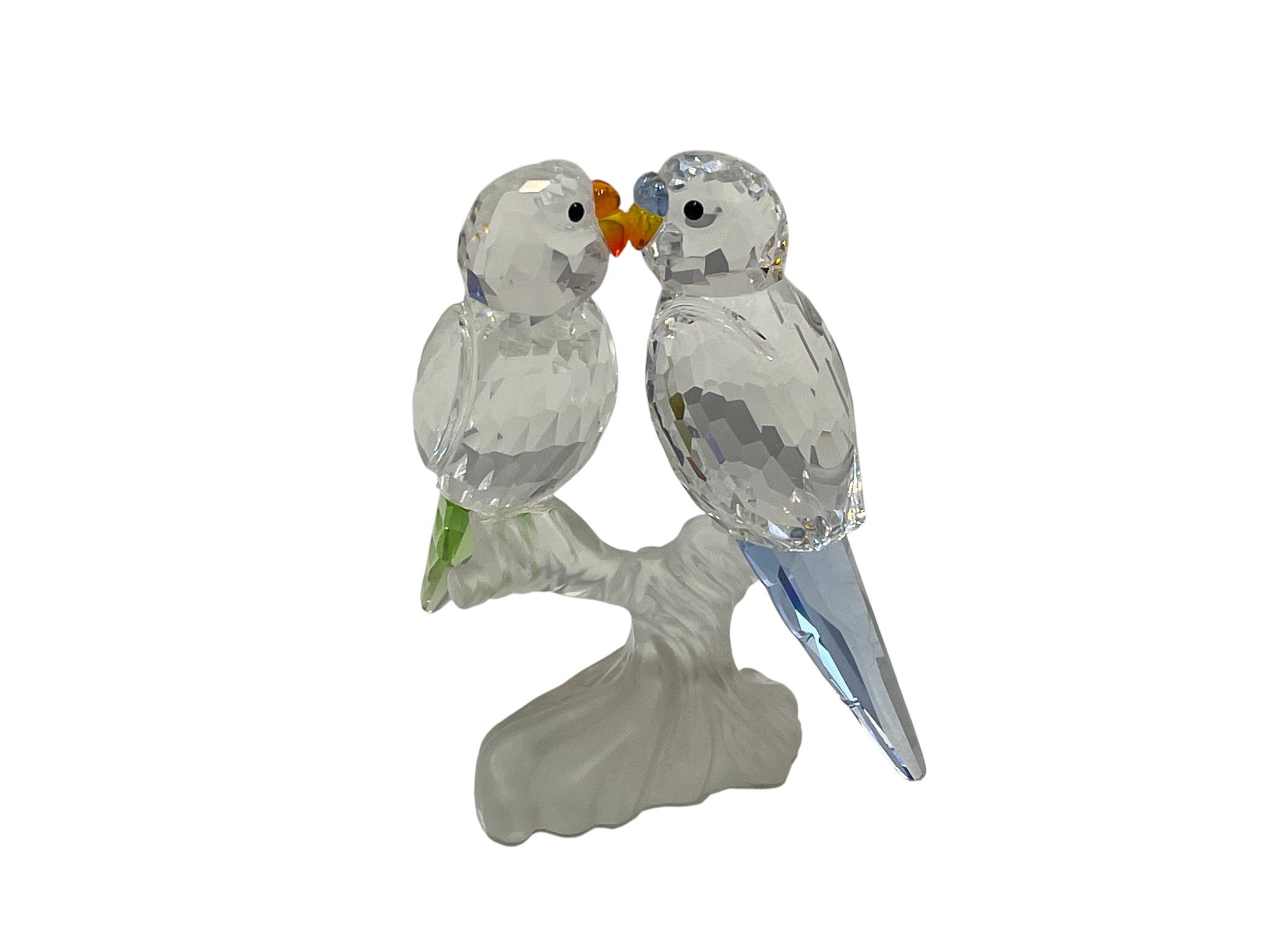 Swarovski Figur 680627 Wellensittiche 8,3 cm. Zustand repariert siehe Fotos 