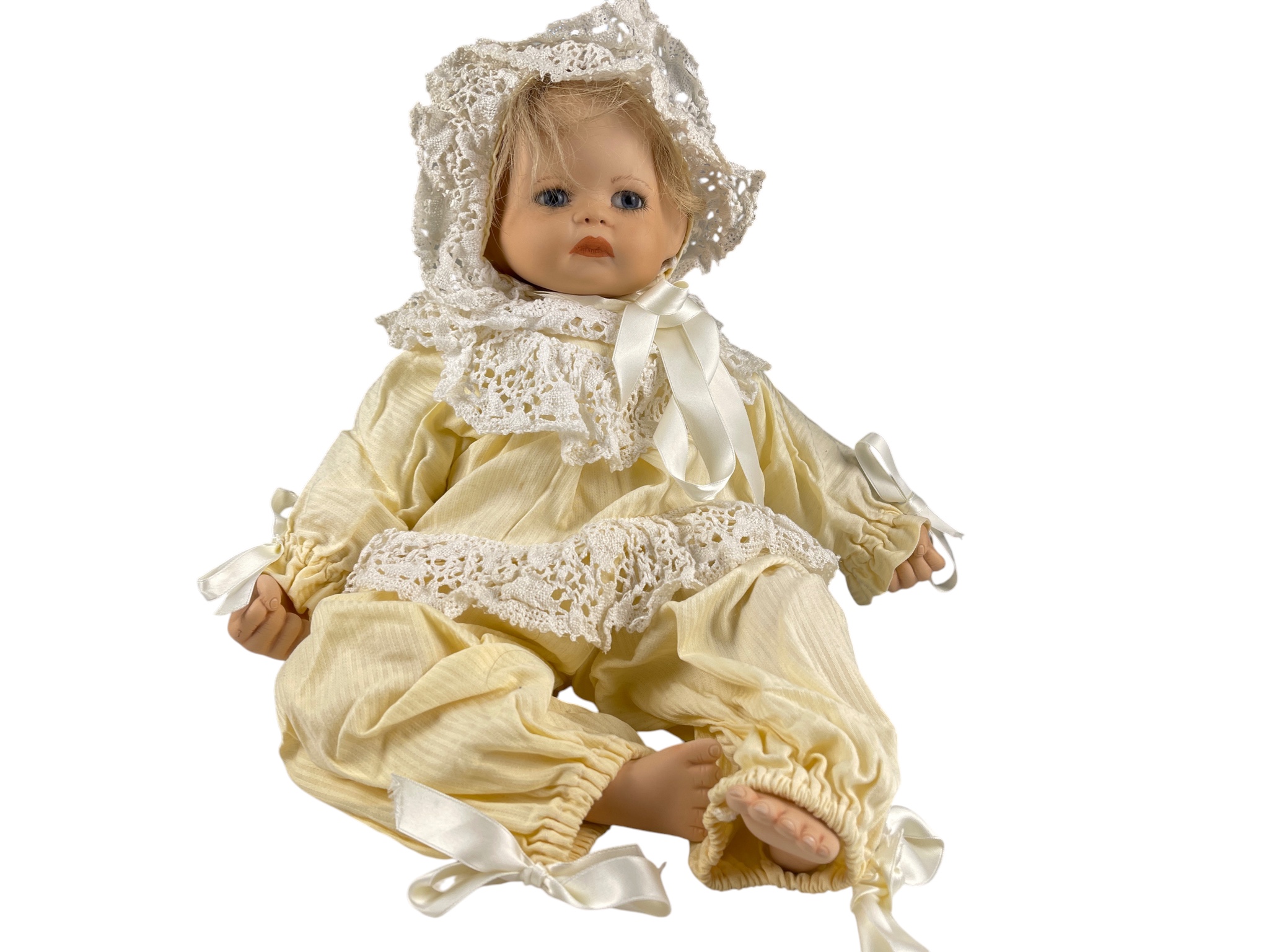 Künstlerpuppe Porzellan Puppe 46 cm Top Zustand