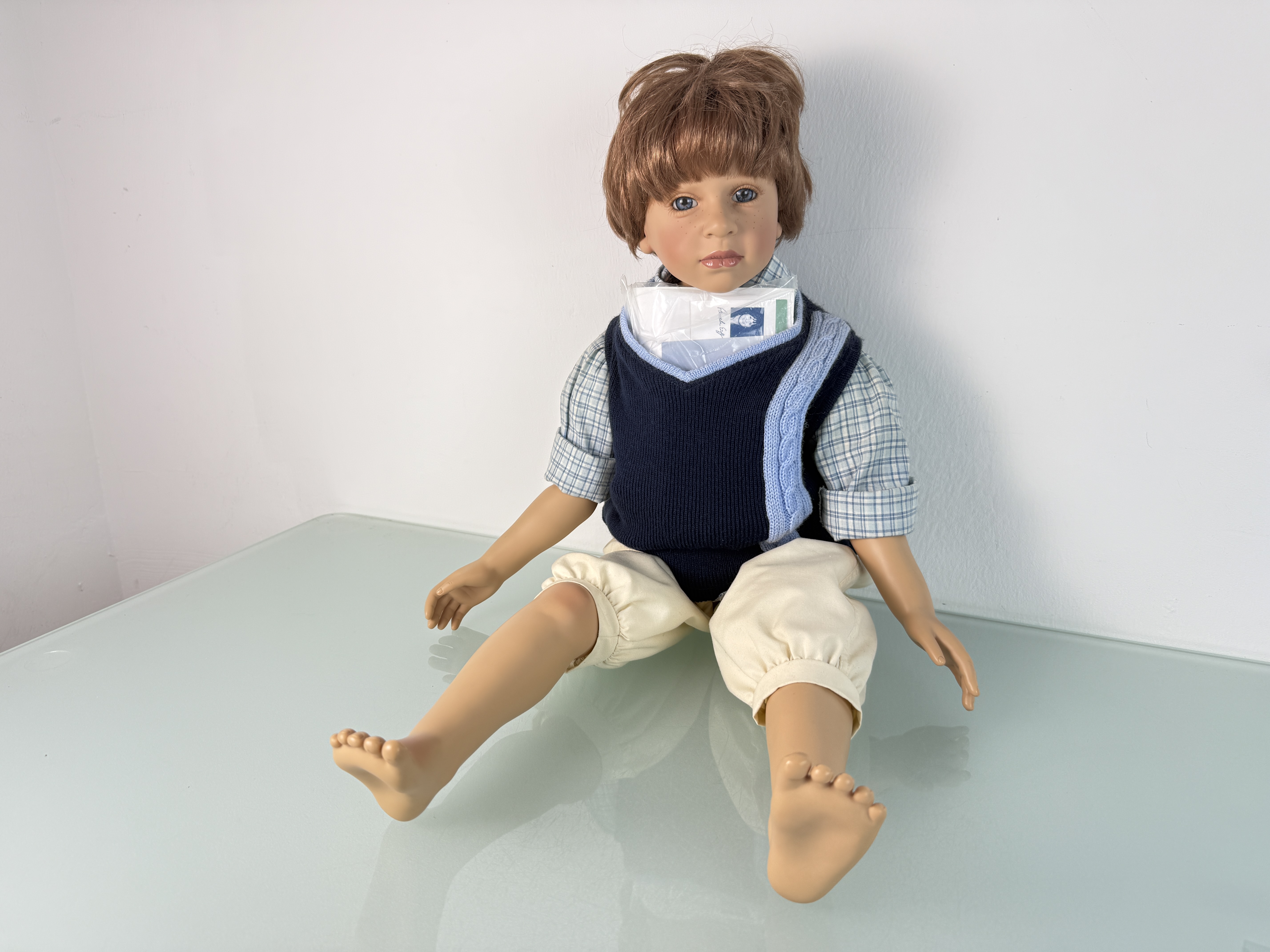 Künstlerpuppe Pamela Erff Vinyl Puppe 73 cm. Top Zustand 