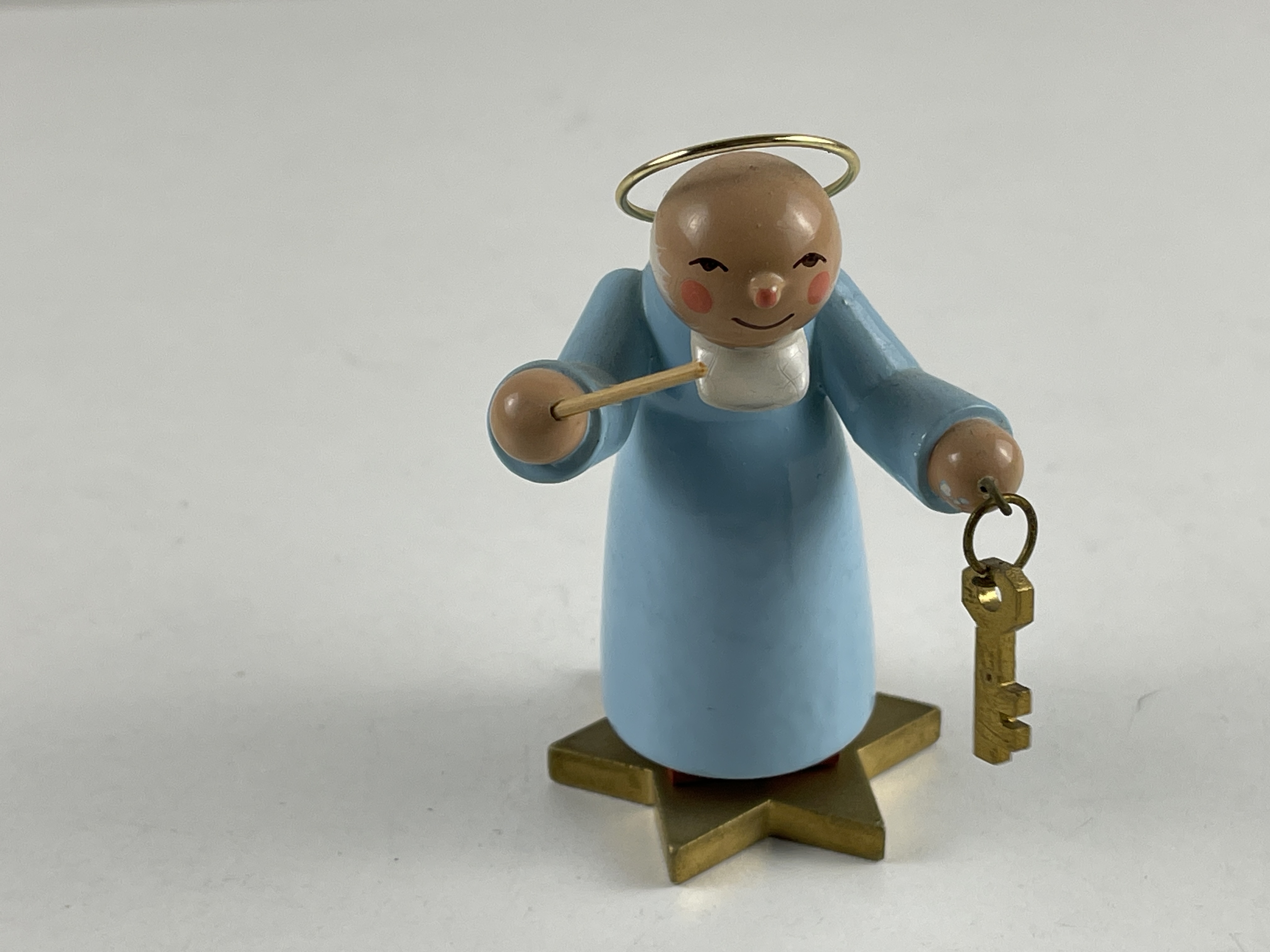 Christian Ulbricht  Erzgebirge Figur Petrus - 9 cm - Guter Zustand  