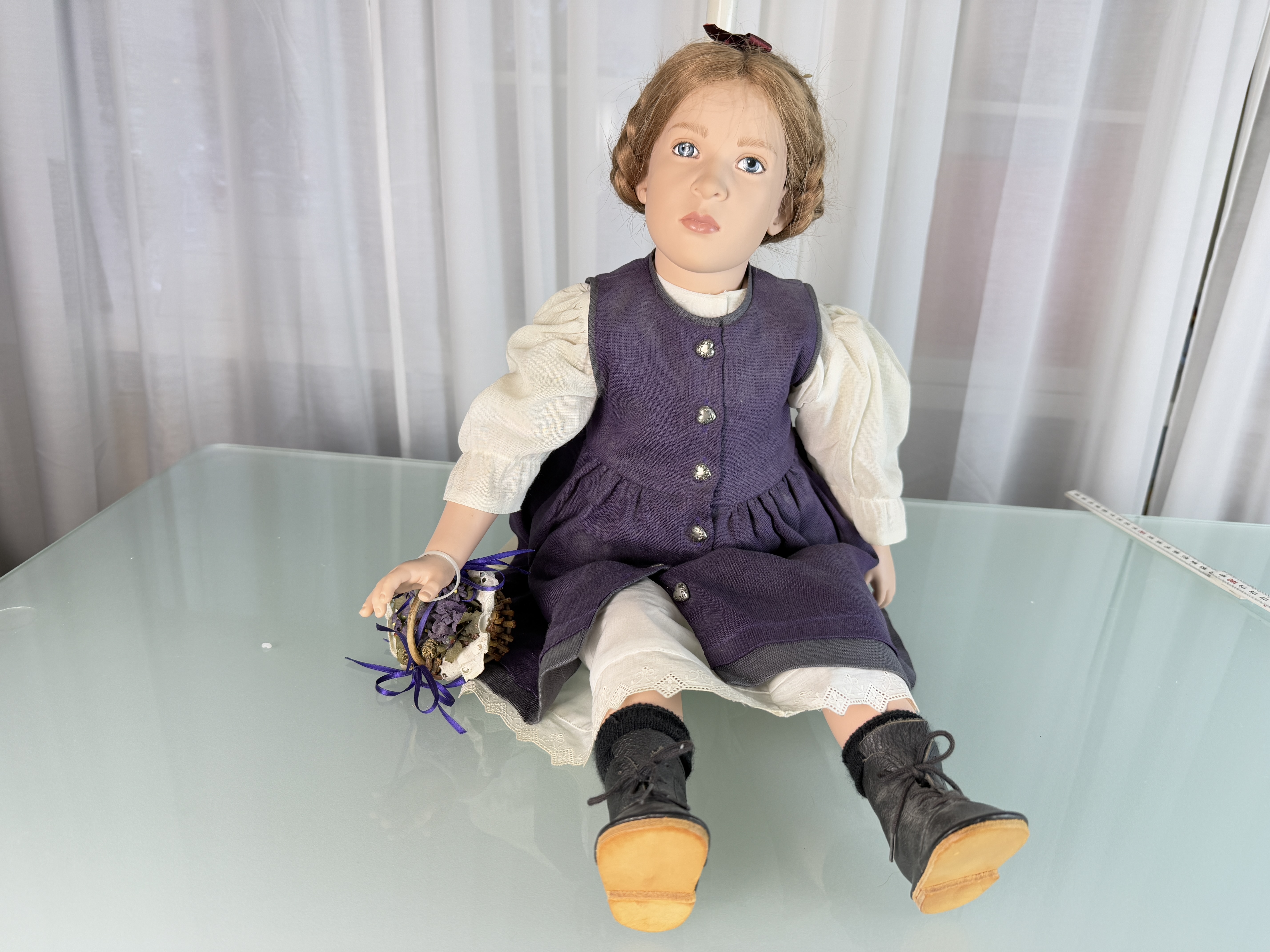 Sigikid Sabine Esche Künstlerpuppe Vinyl Puppe 63 cm. Top Zustand 