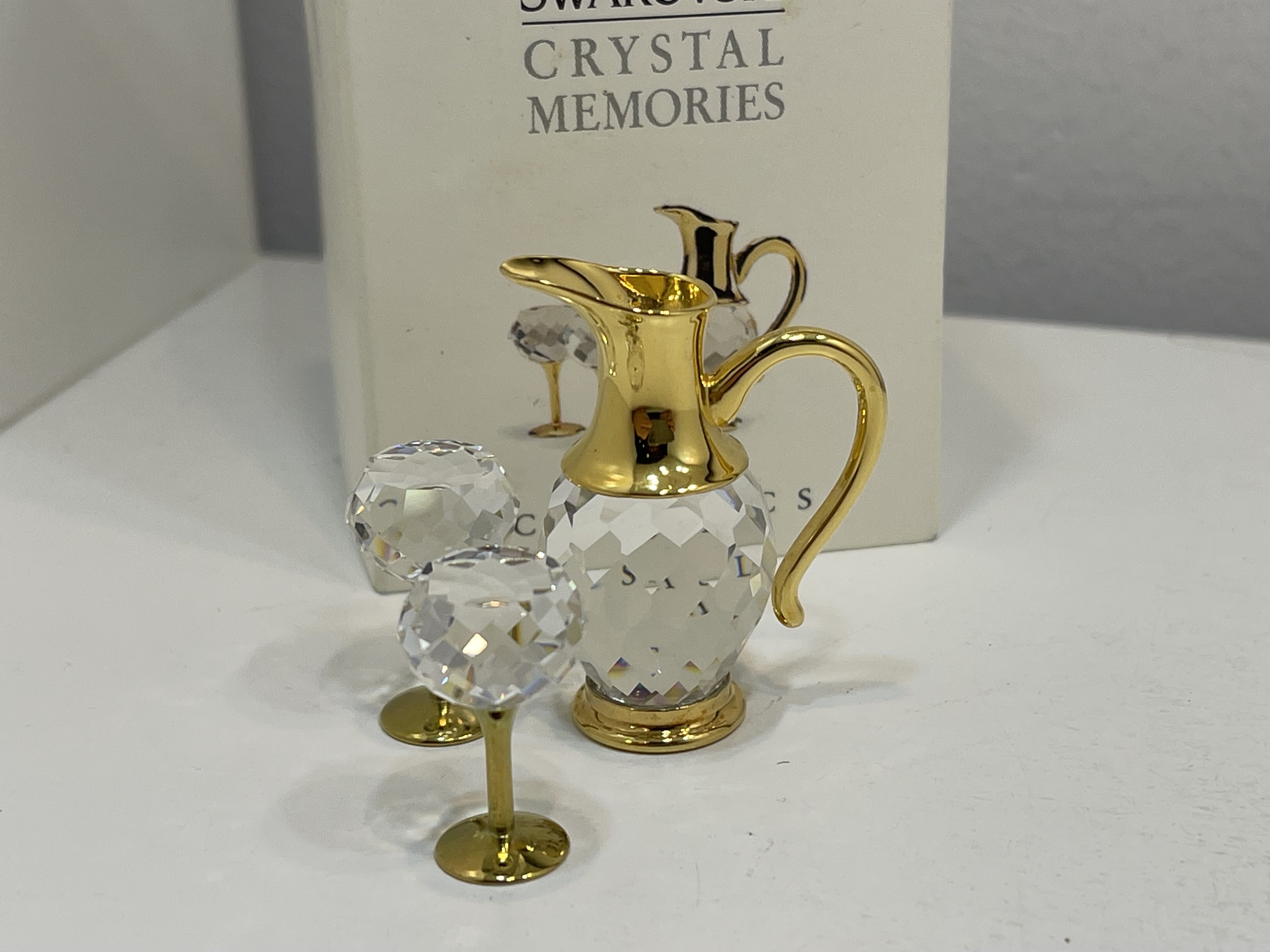 Swarovski Figur 174010 Memories Wein Set 4 cm. + OVP & Zertifikat Top Zustand  