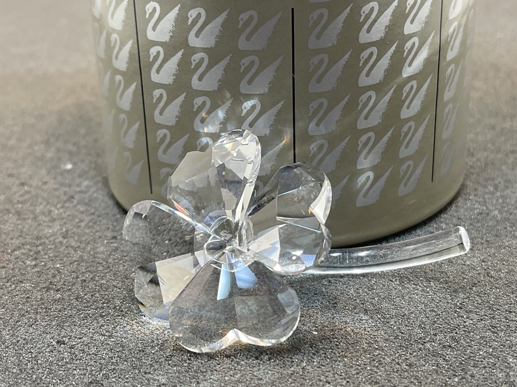 Swarovski Figur 212101 Kleeblatt 5 cm. Top Zustand. Ovp + Zertifikat 