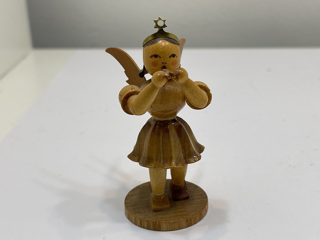 Erzgebirge Blank Figur Engel 6,8 cm.   Zustand siehe Fotos            