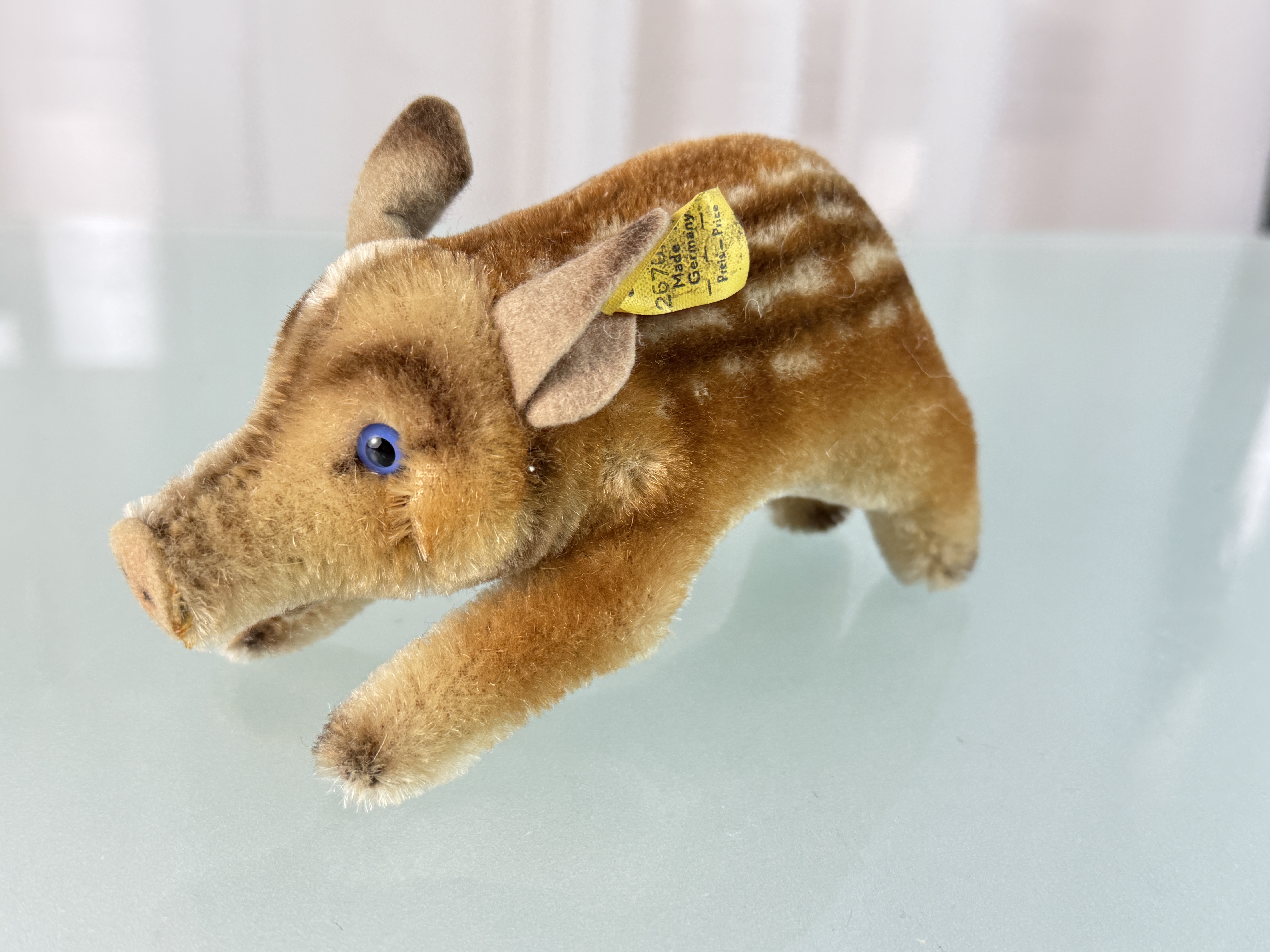 Steiff Tier Stofftier Wildschwein 9 x 15 cm Top Zustand 