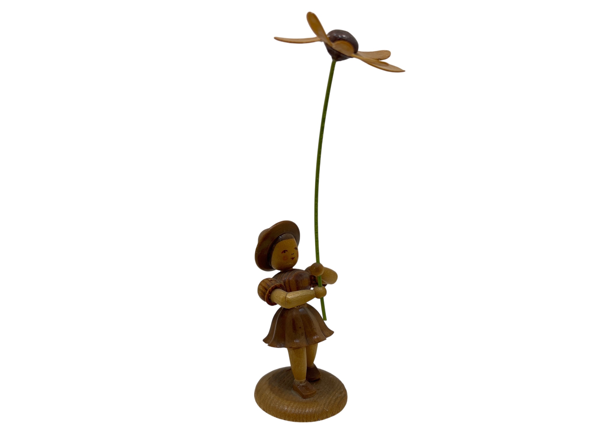 Erzgebirge Figur Sammler Holz Figur Blumenkind 11,5 cm. Zustand siehe Fotos
