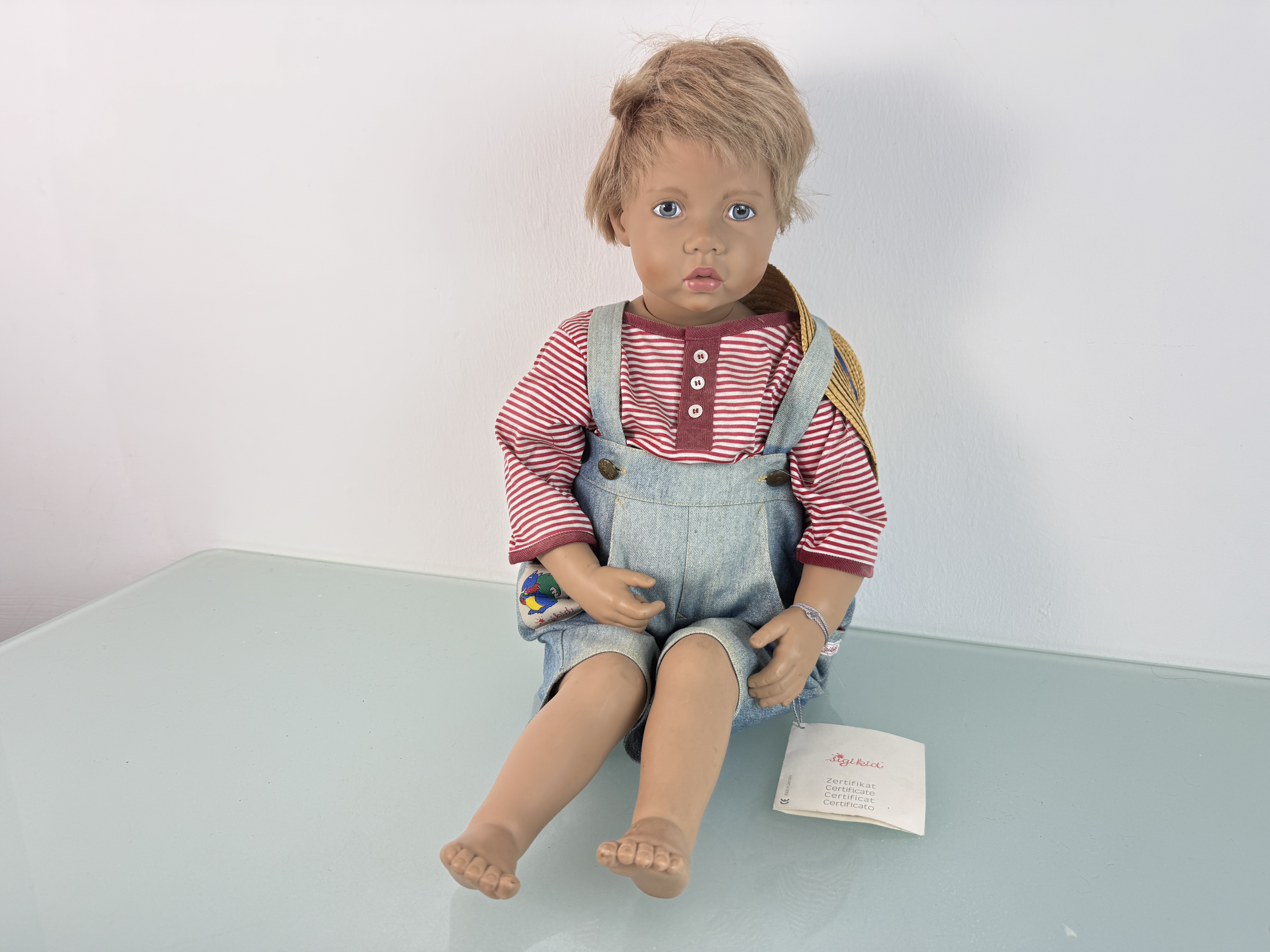 Künstlerpuppe Sigikid Ilse Wippler Vinyl Puppe 65 cm. Top Zustand   
