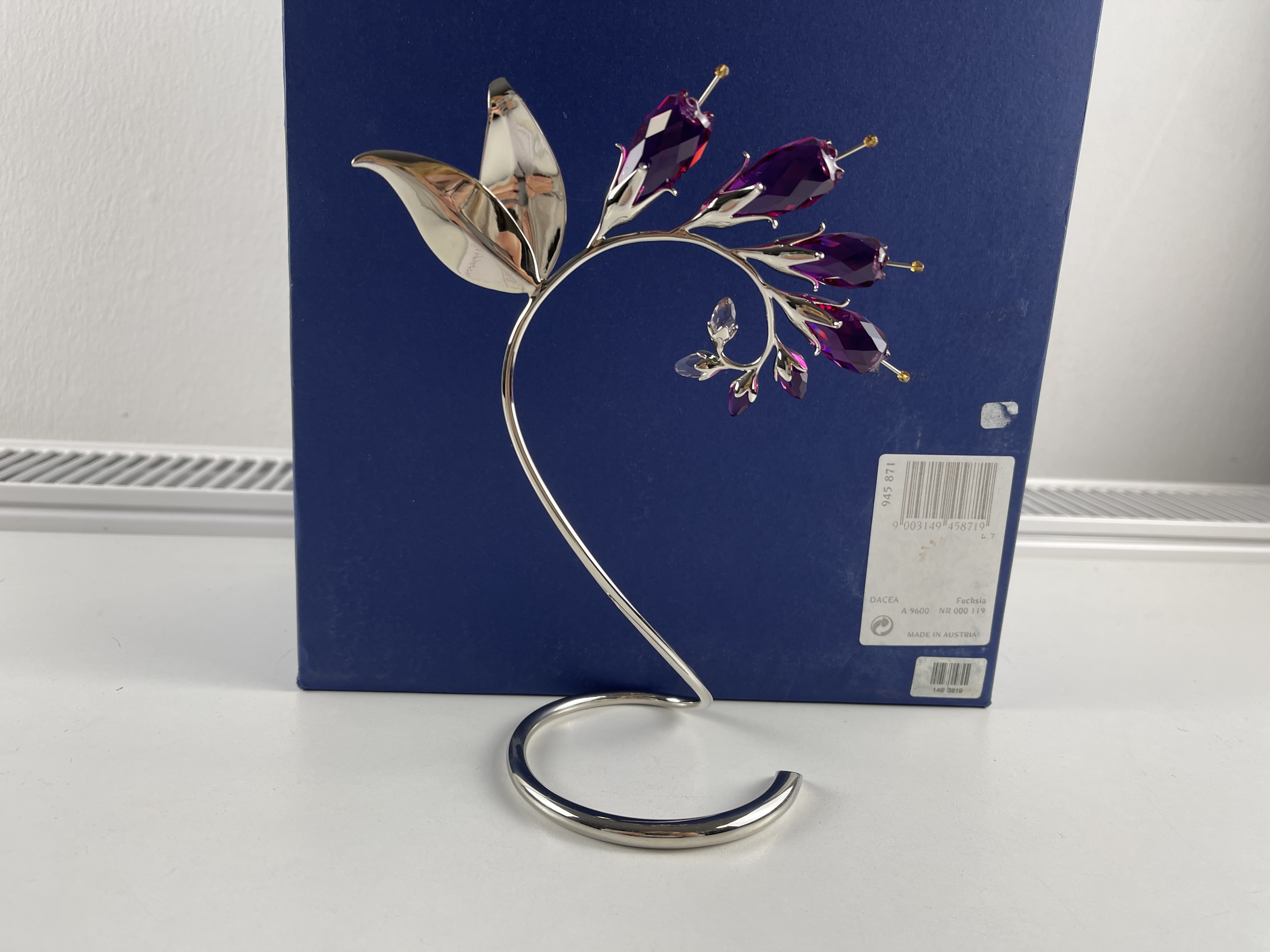 Swarovski Figur 945871 Paradise Blume Fuchsie 18 cm. Ovp & Zertifikat. Top Zustand  
