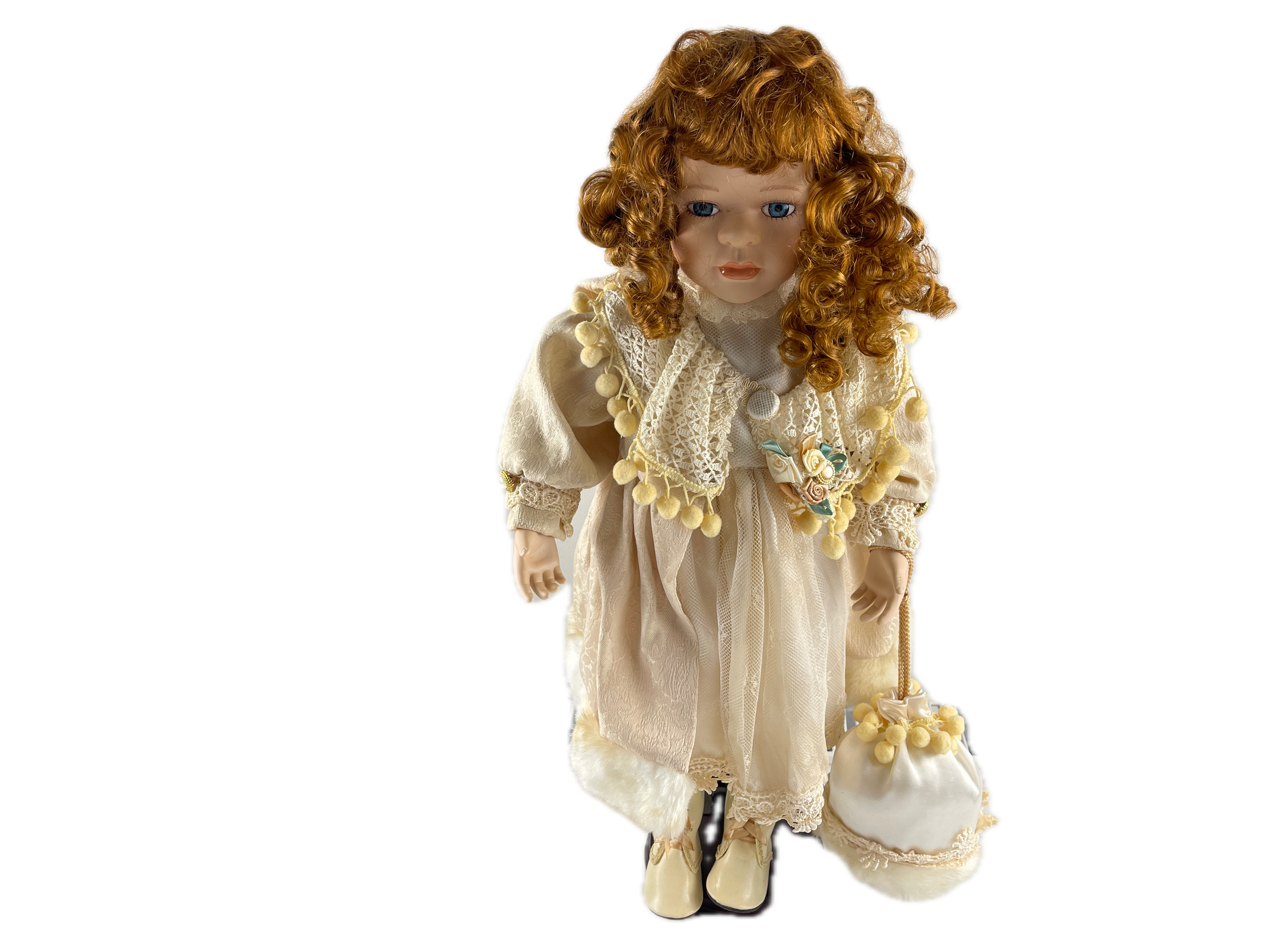 Künstlerpuppe Porzellan Puppe 53 cm. Top Zustand