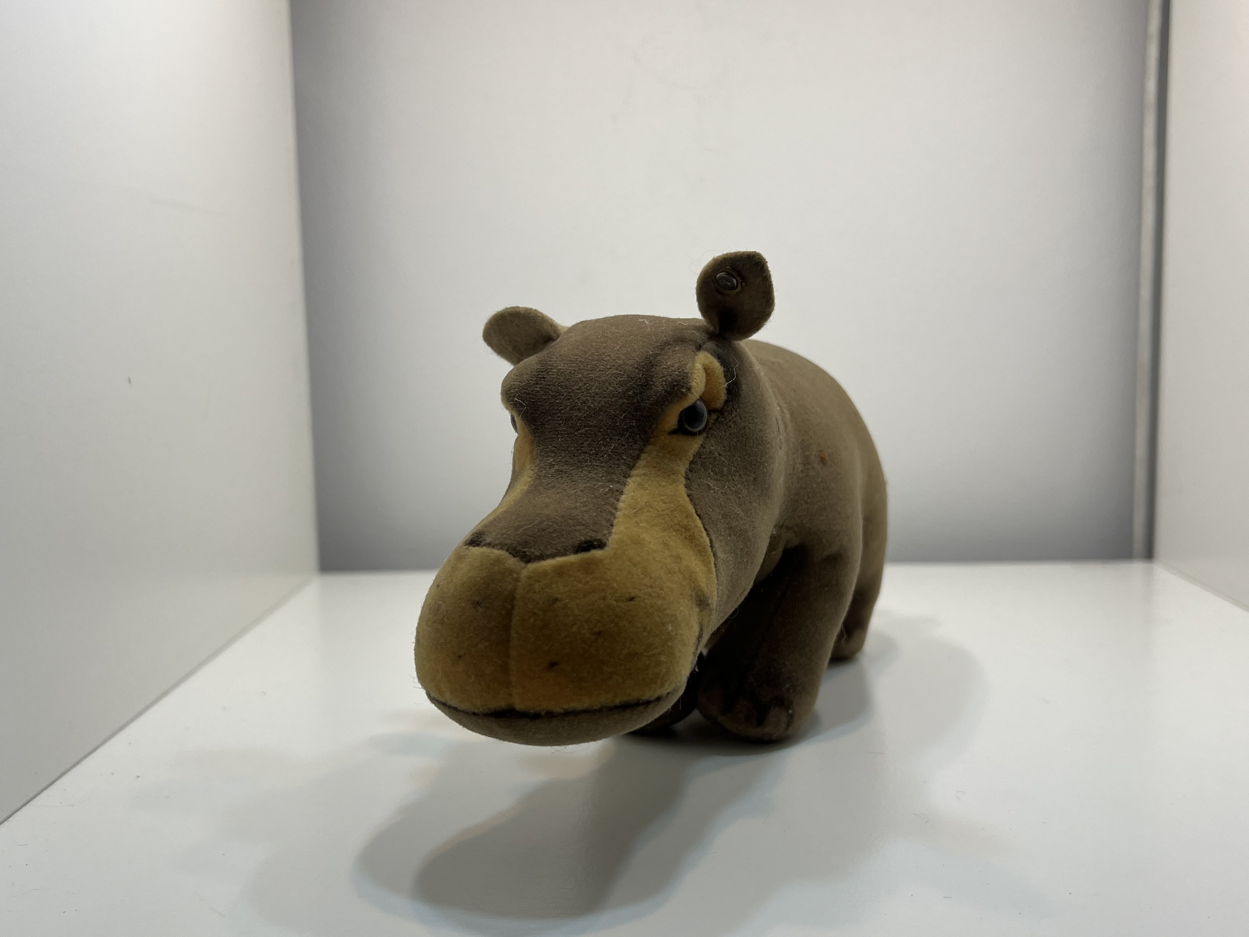 Steiff Tier 20 cm Nilpferd - Zustand siehe Beschreibung - Raucherhaushalt