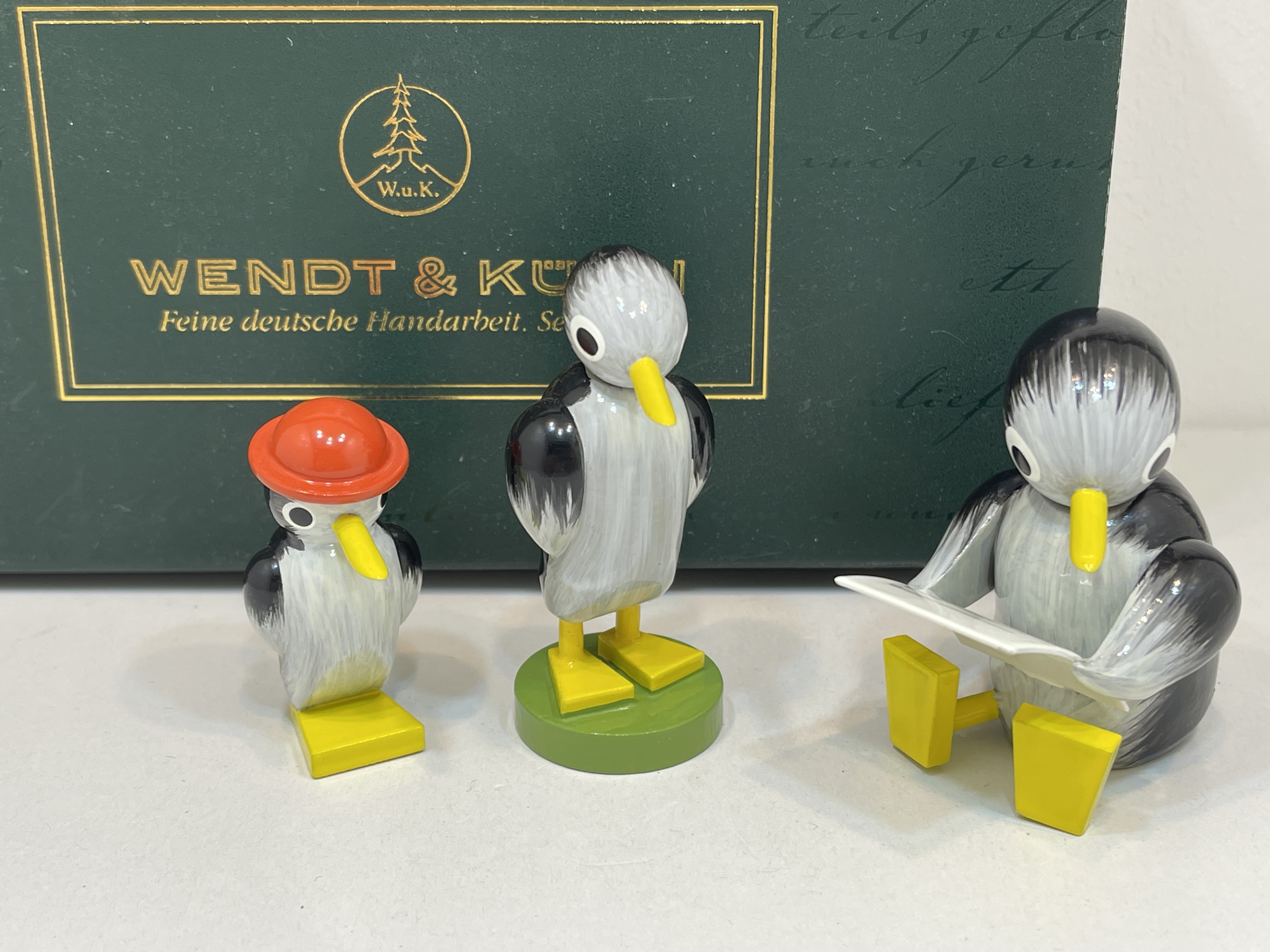 Wendt und Kühn Sammler Erzgebirge Set Pinguine 4,5 - 6,5 cm + OVP. Top Zustand 