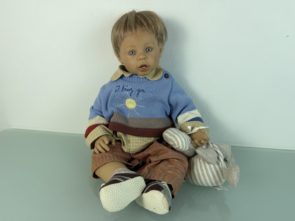 Bettine Klemm Vinyl Künstlerpuppe Puppe 56 cm Defekt