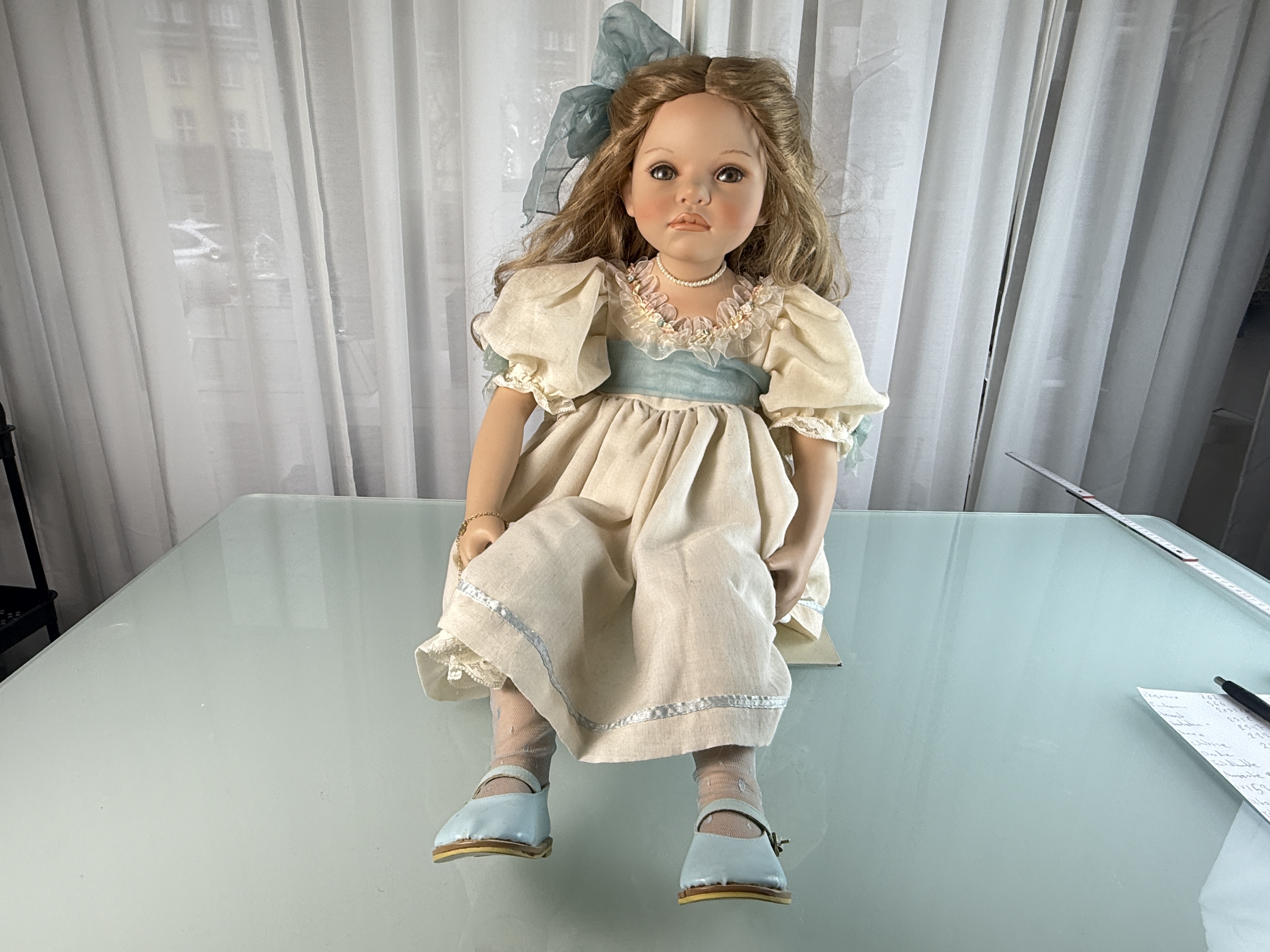 Künstlerpuppe Ruby Doll Porzellan Puppe 80 cm. Top Zustand    