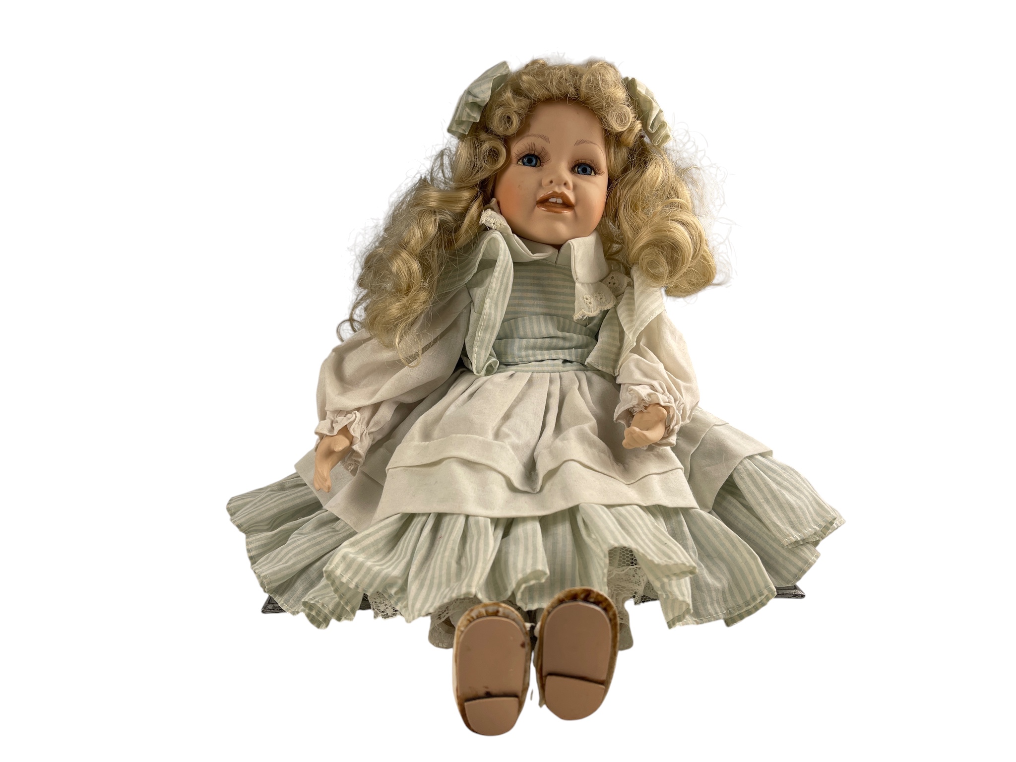 Sammler Porzellan Puppe 38 cm. Zustand siehe Fotos  