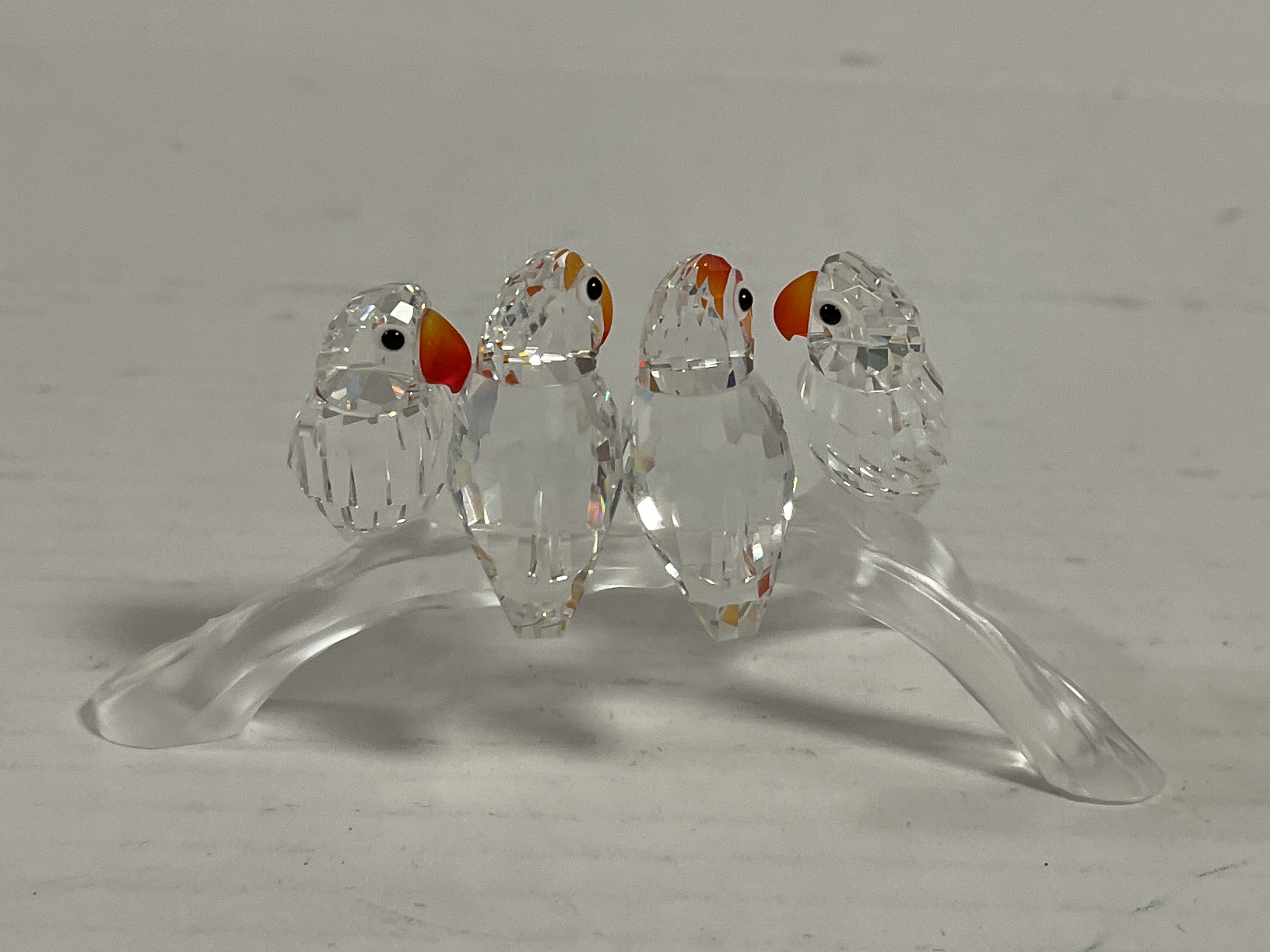 Swarovski Figur 199123 Papageien Lovebirds 10,5 cm. Top Zustand